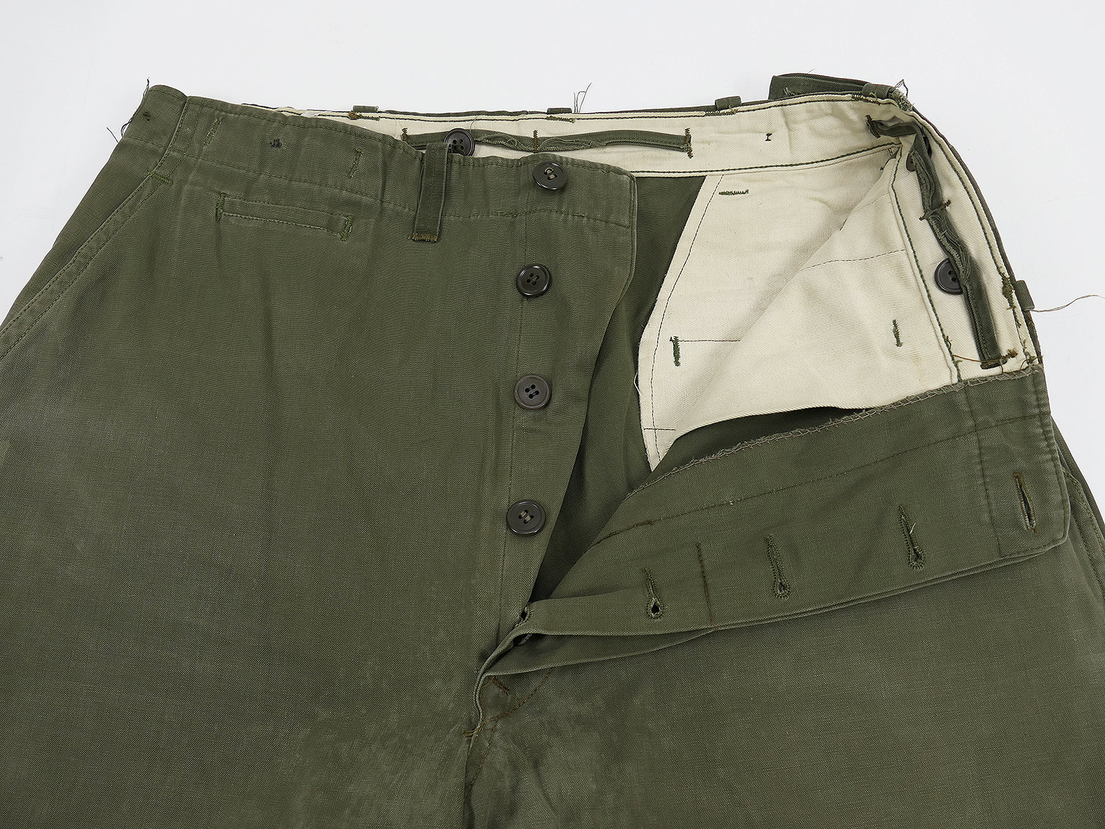 #B Einzelstück Type US WW2 Vintage M43 Trousers M1943 Feldhose Collection BATTLE WORN