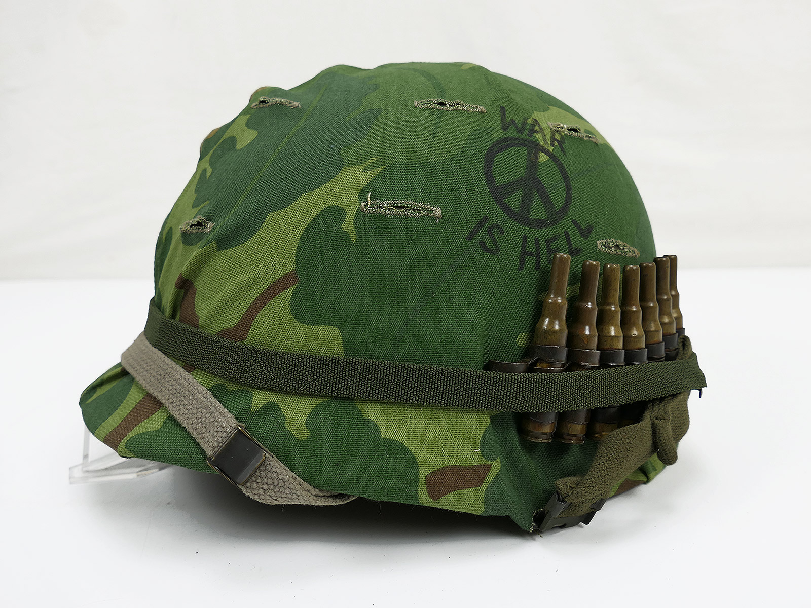 #1 US ARMY M1 Stahlhelm Vietnam / Korea mit Mitchell Helmbezug 1969 und Zubehör NAM