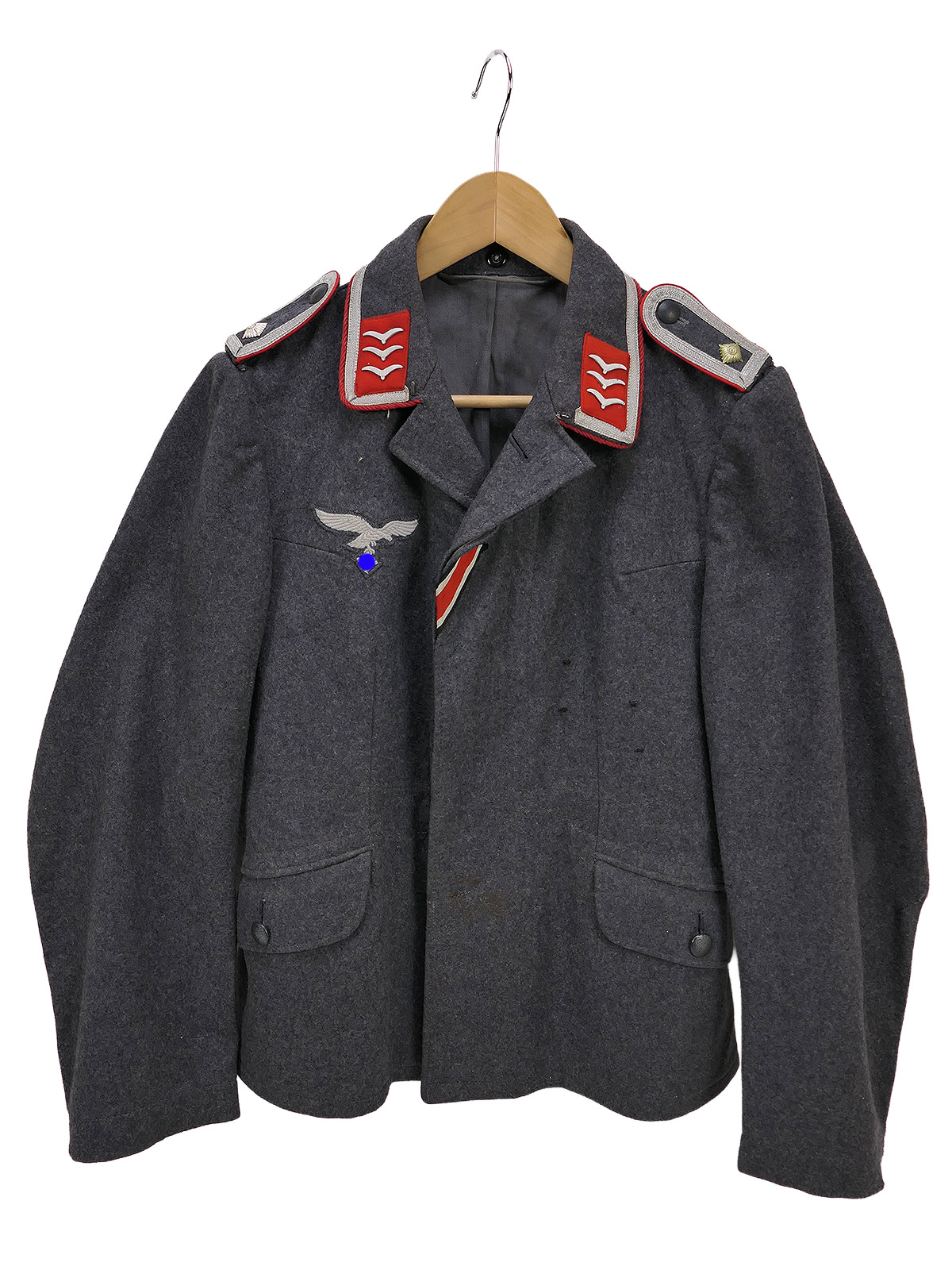 WK2 Original Luftwaffe Fliegerbluse Wachtmeister FLAK ARTILLERIE Uniform COLLECTION BATTLE WORN