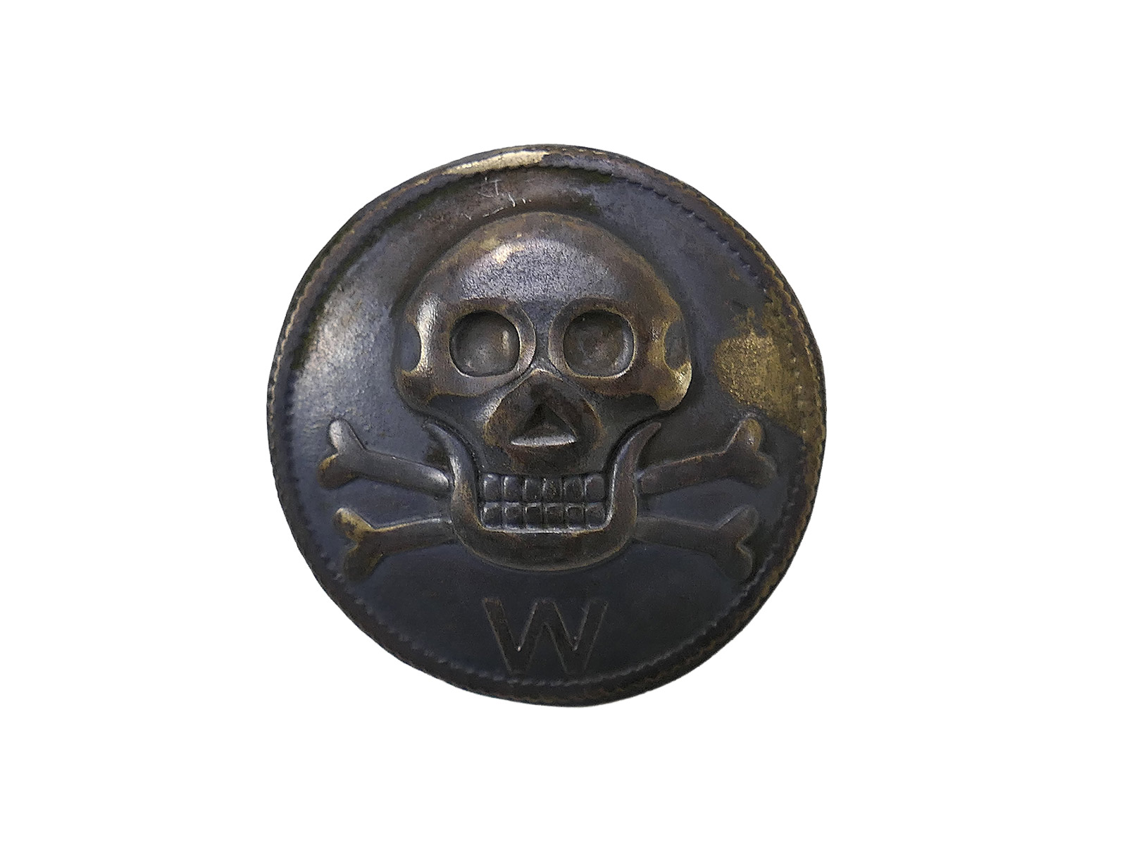 Ärmelabzeichen Freikorps Freiwillige Totenkopf (klein) an Nadel
