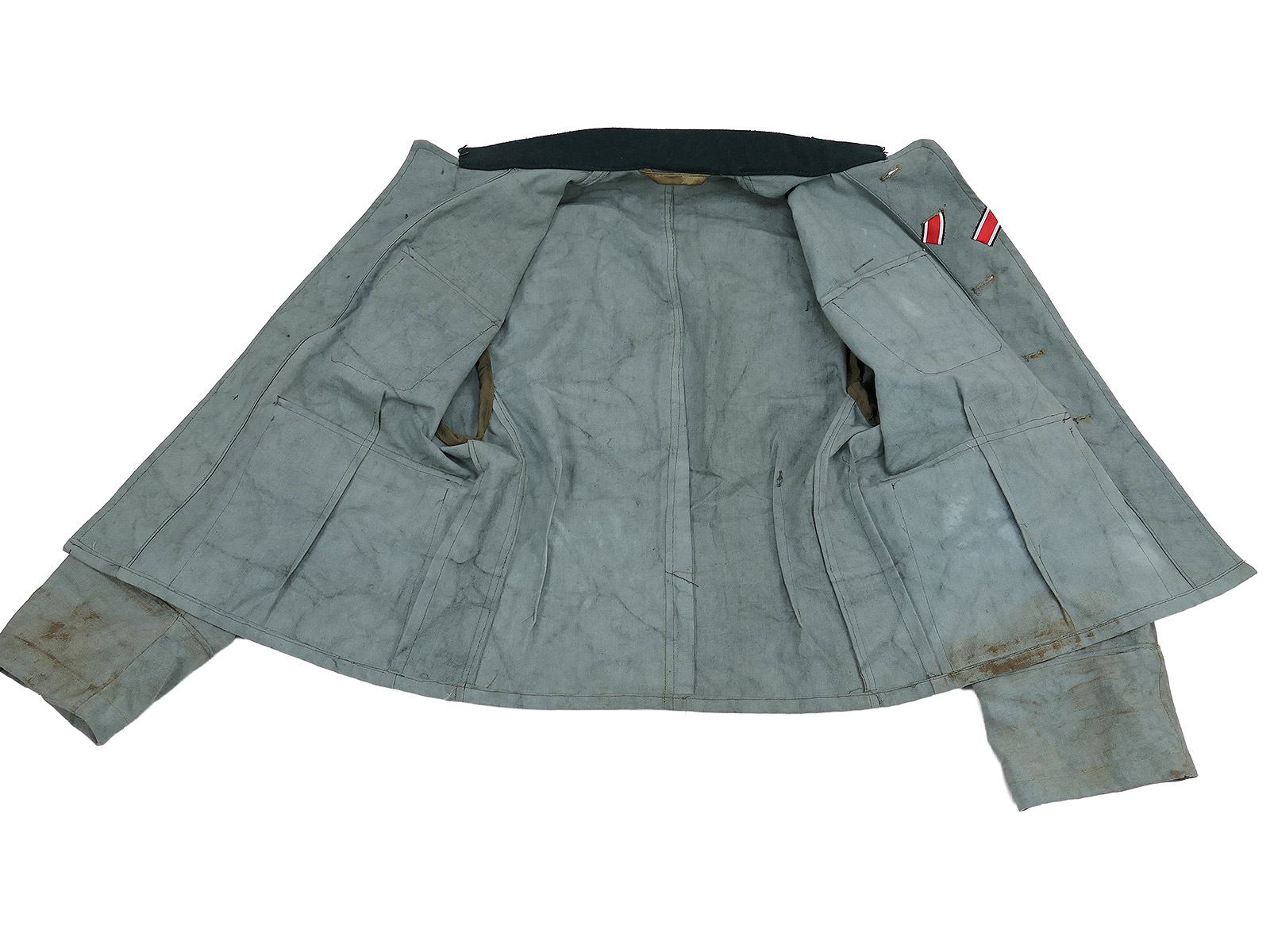 Wehrmacht M41 Offiziers Sommer Feldbluse Uniform Leutnant Panzerjäger COLLECTION BATTLE WORN