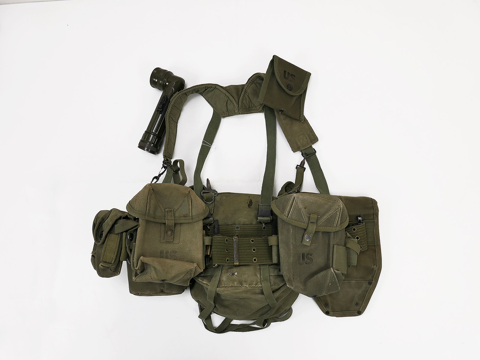 #5 Typ M-1956 webbing US Army Vietnam Sturmgepäck - Koppel Magazintaschen Feldflasche Taschenlampe