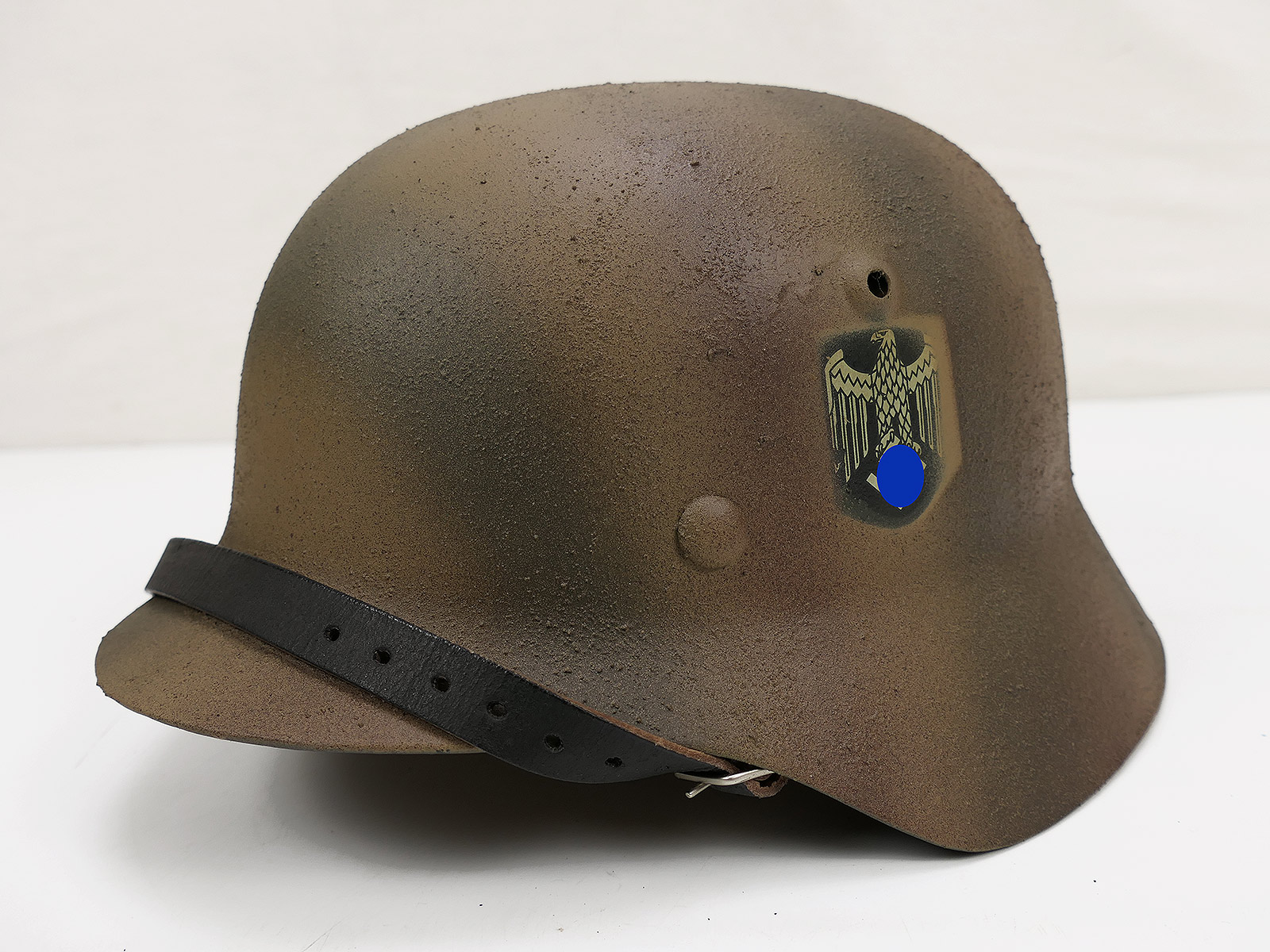 #79 Wehrmacht Normandie camouflage SD Stahlhelm M35 M40 Rauhtarn Tarnhelm Gr.59/60 