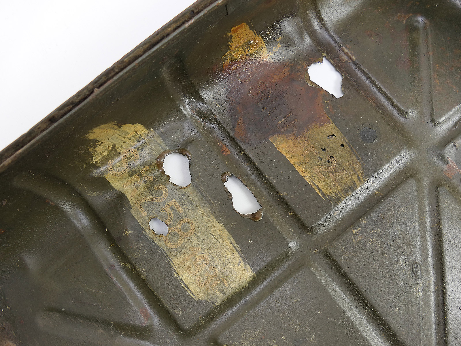 Schlachtfeldfund Transportkoffer Stielhandgranaten M24 Handgranatenkoffer Kiste BATTLE WORN