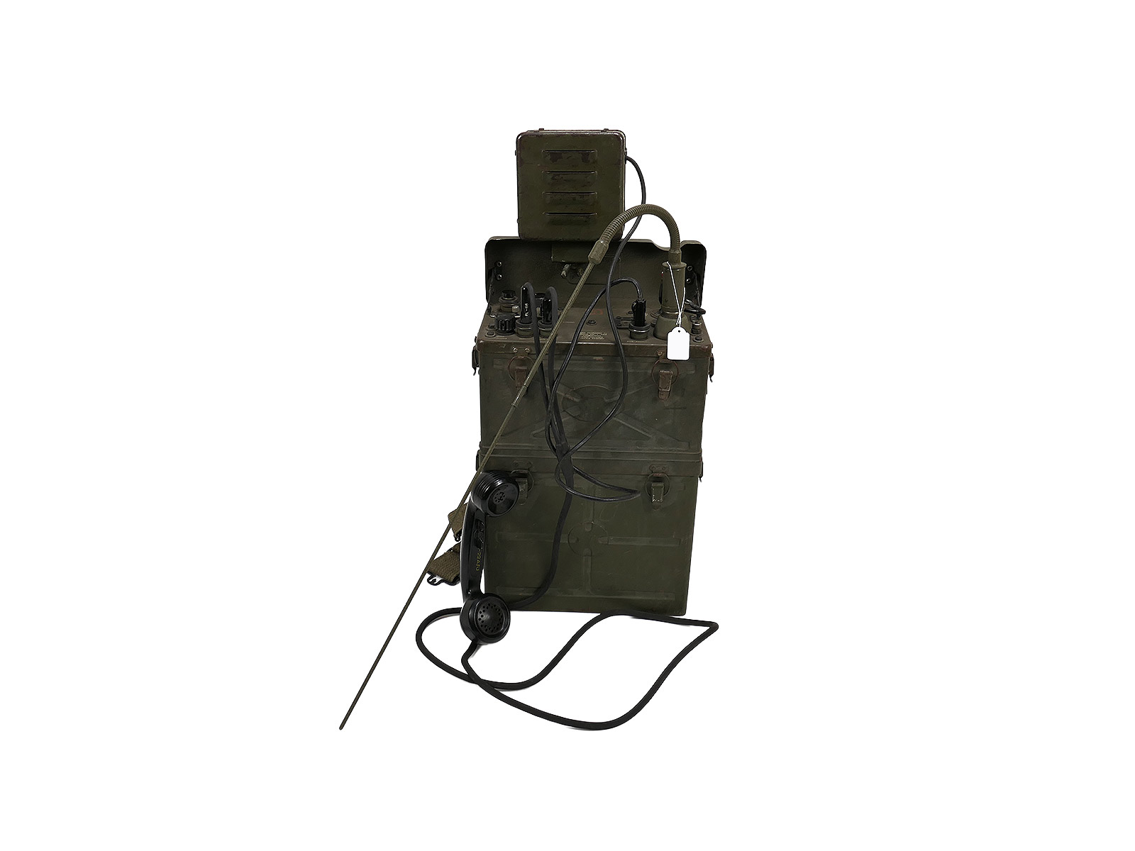 US ARMY WW2 FUNKGERÄT BC-1000 RADIO + Zubehör Hörer Antenne Lautsprecher WILLYS JEEP 