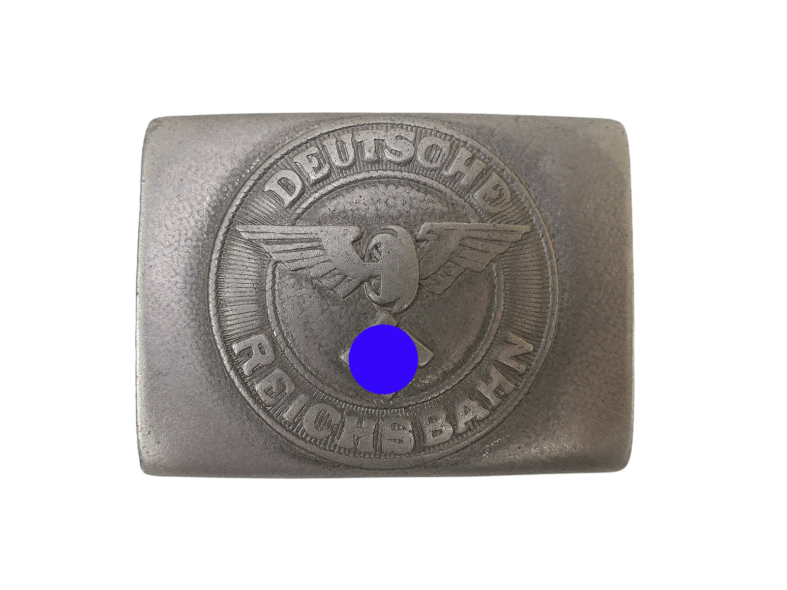 Einzelstück - Aluminium Deutsche Reichsbahn Koppelschloss Eisenbahn Antik stärker berieben
