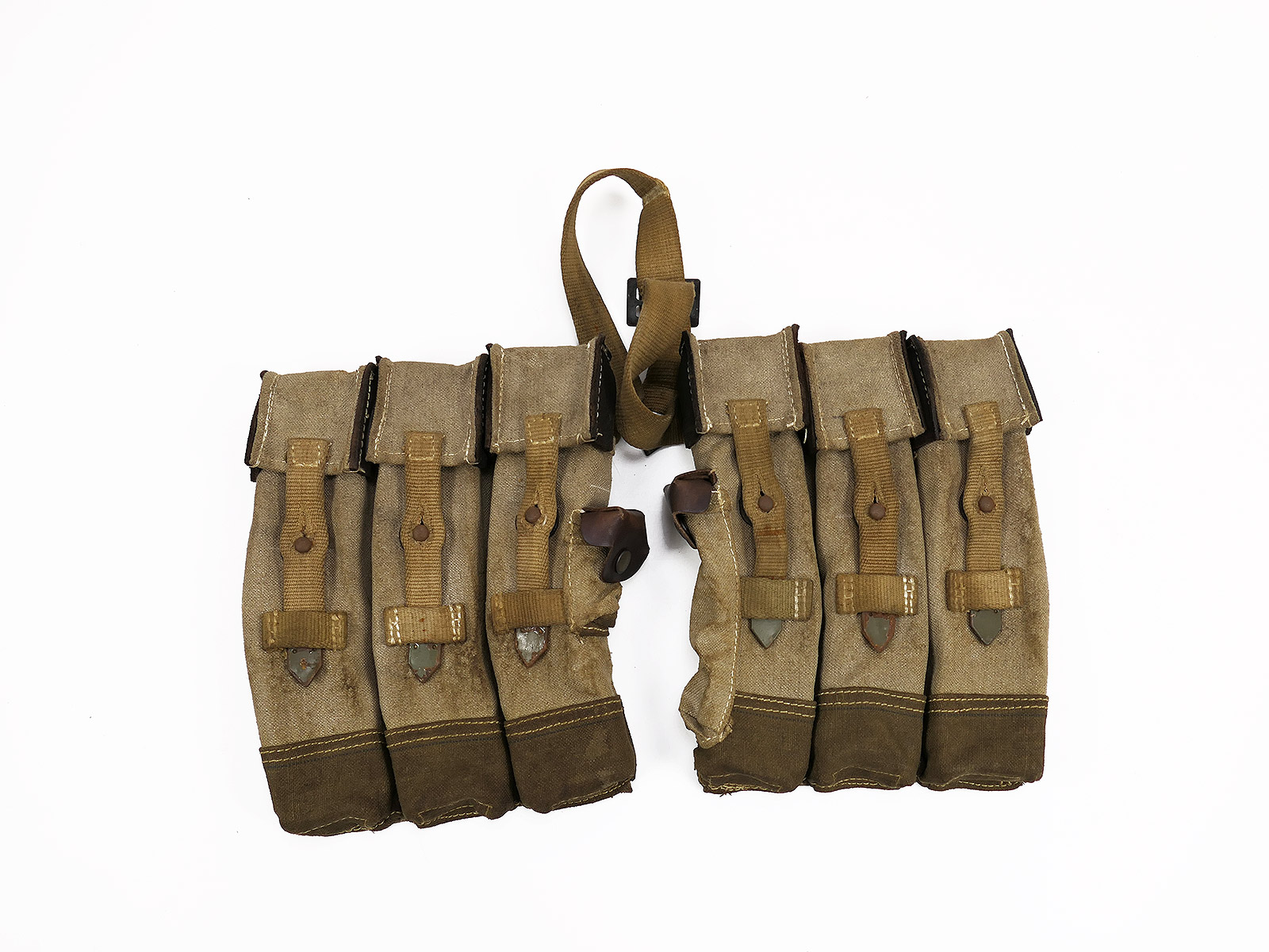 #Z1 Wehrmacht 2x Magazintasche Sturmgewehr 44 STGW44 MP44 BLAUER Faden