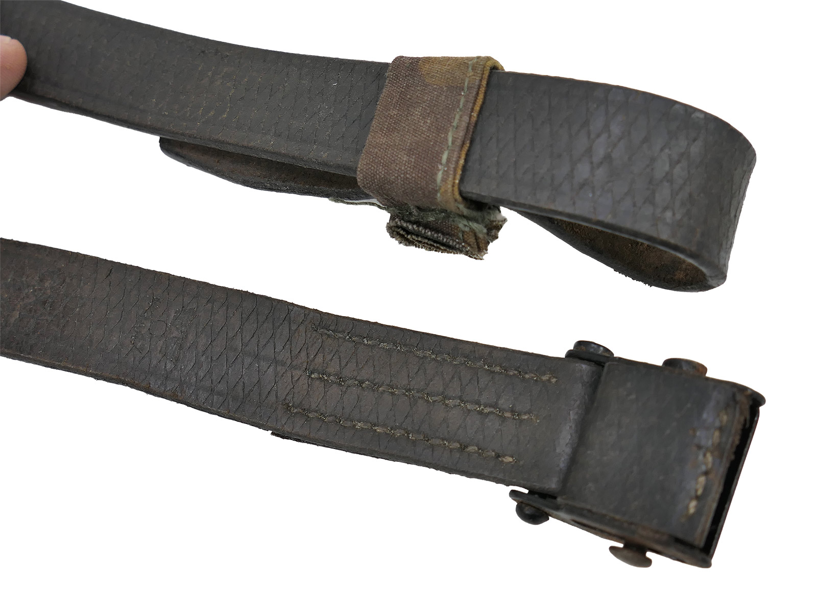 Einzelstück Wehrmacht MP40 MP38 Riemen Leder Trageriemen Waffen SS Lederriemen BATTLE WORN