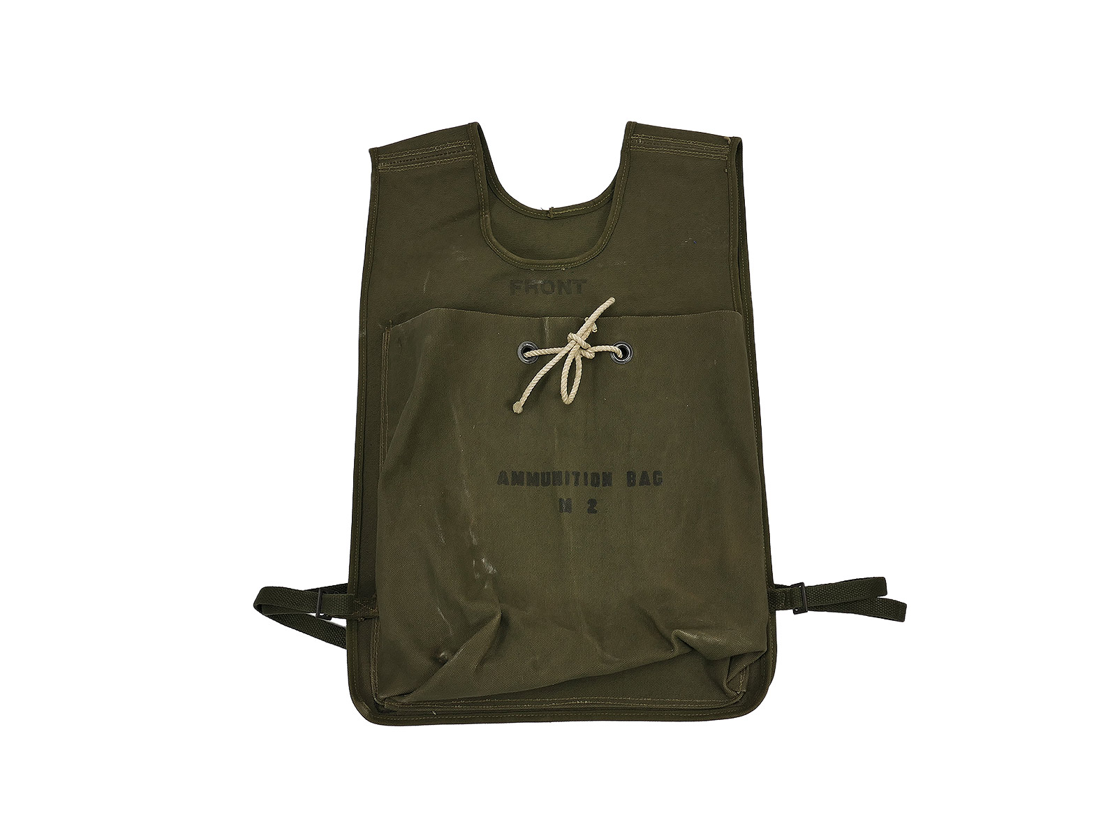 Original US Army WW2 Ammunition Bag M2 Front/Back Munitionsweste / Collection BATTLE WORN 