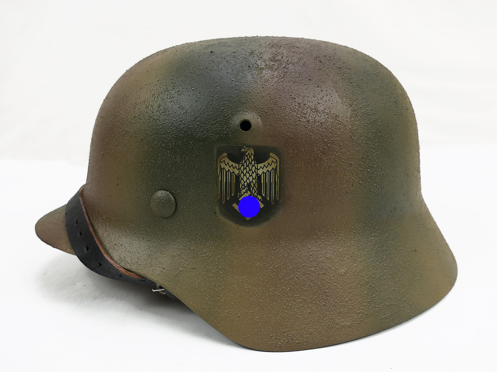 #92 Wehrmacht Normandie camouflage Stahlhelm M35 M40 Rauhtarn Tarnhelm Gr.59/60