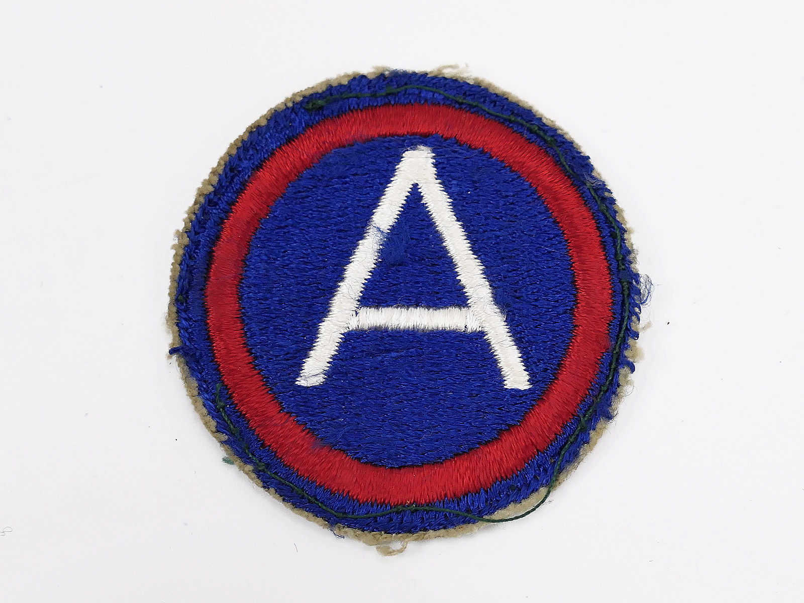 Original US ARMY WW2 Abzeichen Badge " US 3rd Army " Cut Edge Pattern