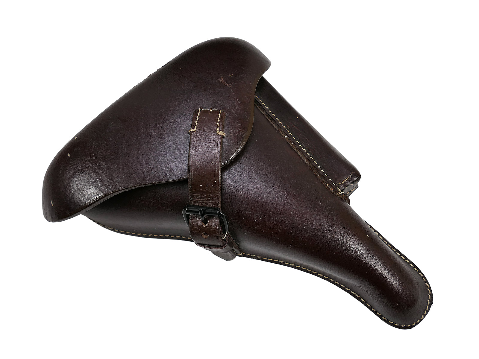 Einzelstück Wehrmacht Luftwaffe P08 Holster Koffertasche Lederholster Pistolentasche Leder BRAUN