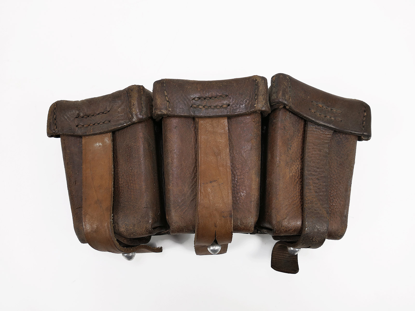 #J Karabiner K98 3er Patronentasche BRAUN ORIGINAL Luftwaffe / Tropen / Afrikakorps