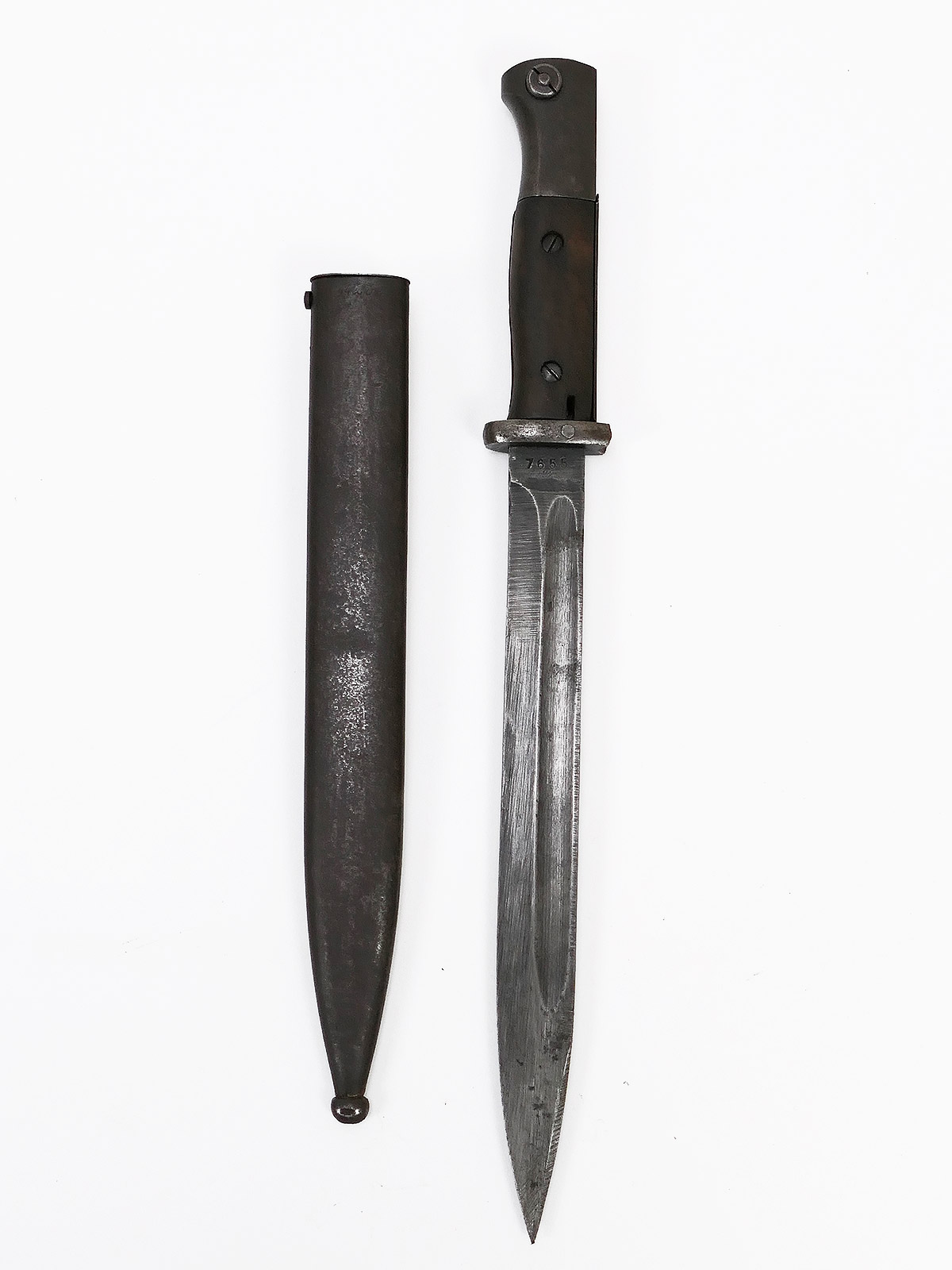 Wehrmacht Bajonett M84/98 K98 / Seitengewehr 44 cvl mit Scheide