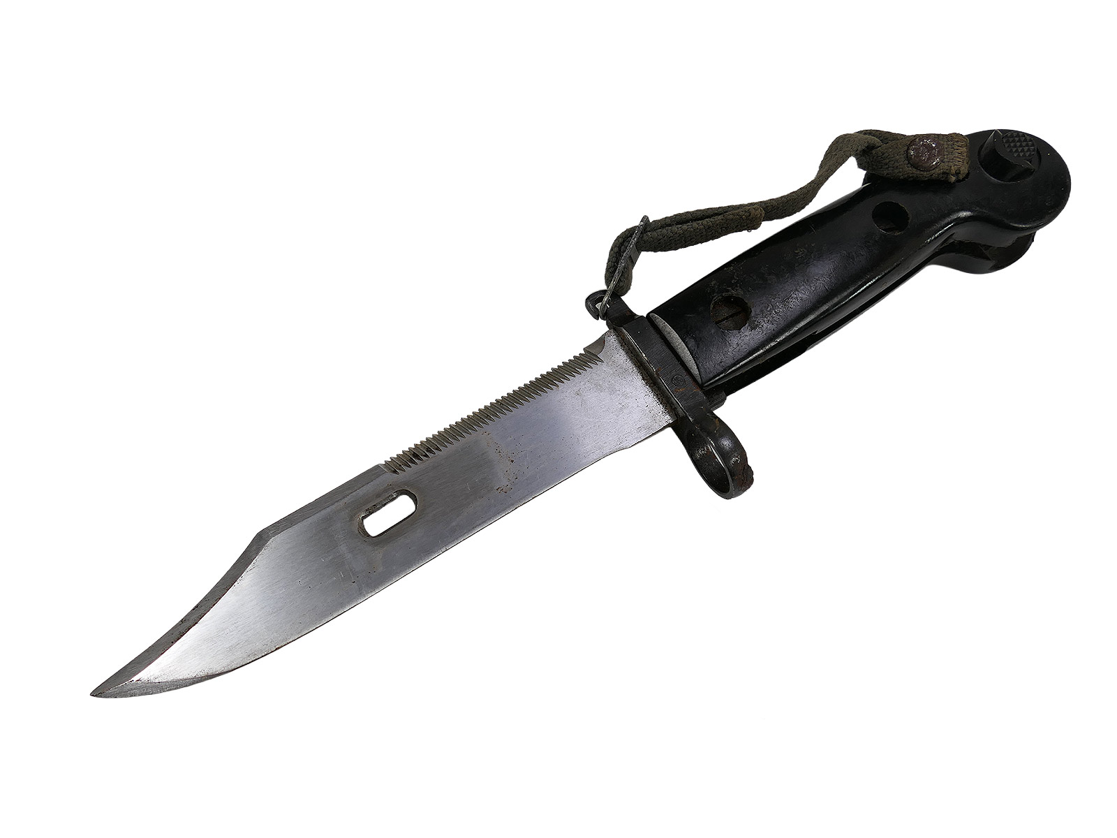 Original NVA Seitengewehr / Bajonett AK47 AK74 Kalaschnikow Schwarzer Plastegriff mit Drahtschneider