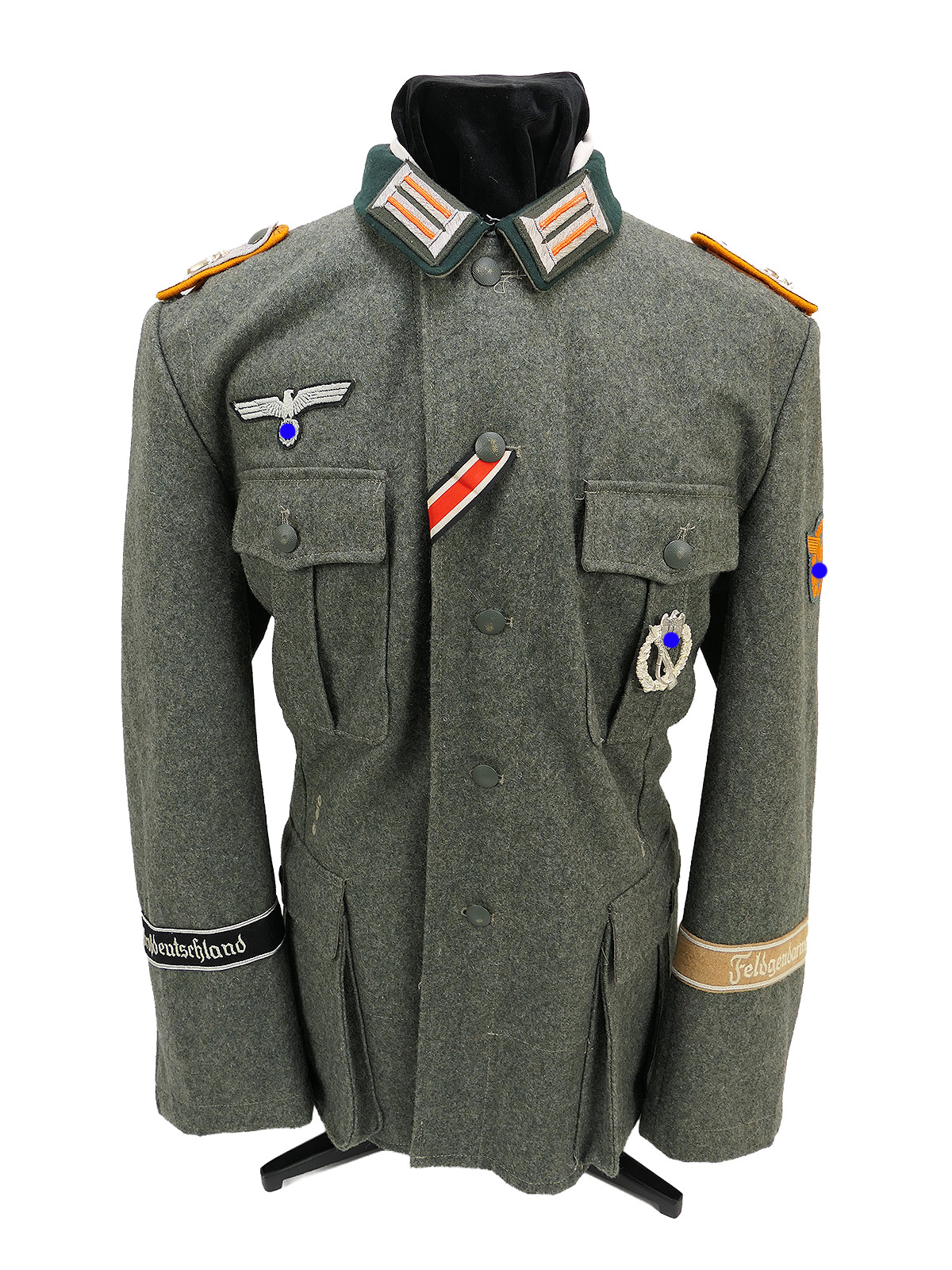 Wehrmacht M36 Feldbluse Uniform FELDGENDARMERIE GROßDEUTSCHLAND effektiert Gr.58 SAMMLUNG 