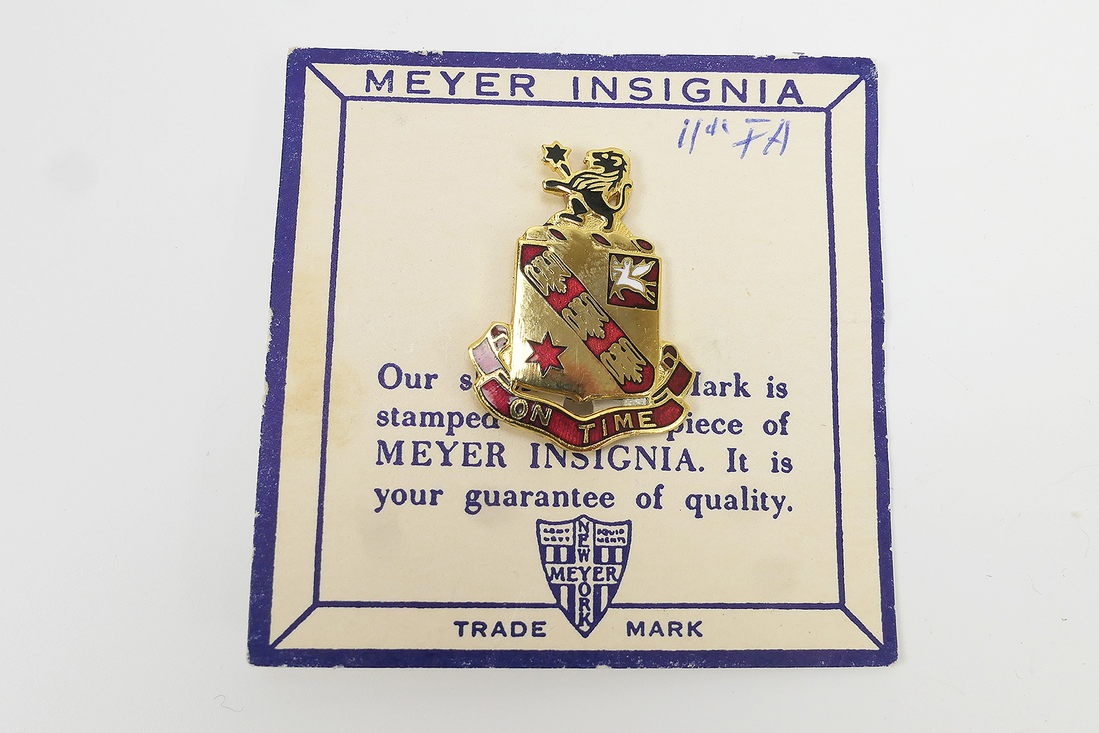 US WW2 Military Unit Crests Unit Insignia 11th Field Artillery Pin Medal Badge Abzeichen