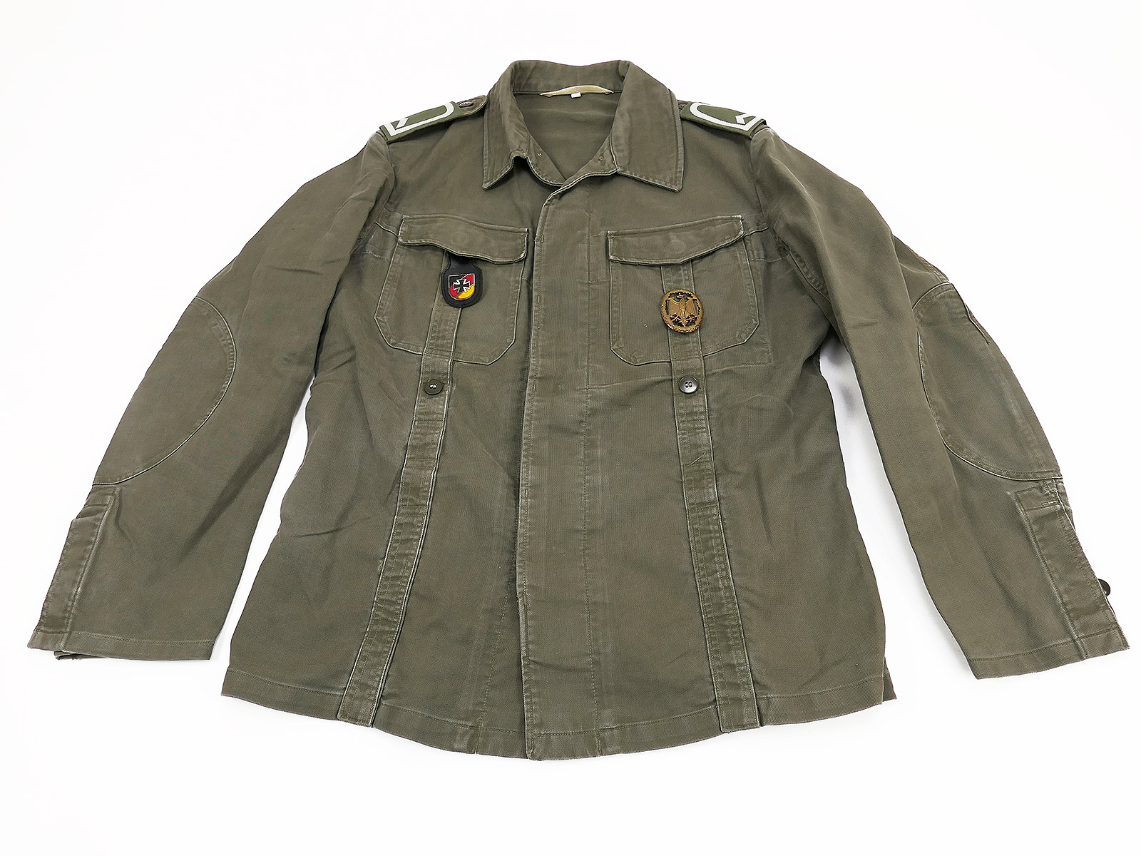 Original Bundeswehr Frühe Moleskin Feldbluse Jacke Kampfanzug oliv 1963 Gr.5 aus SAMMLUNG