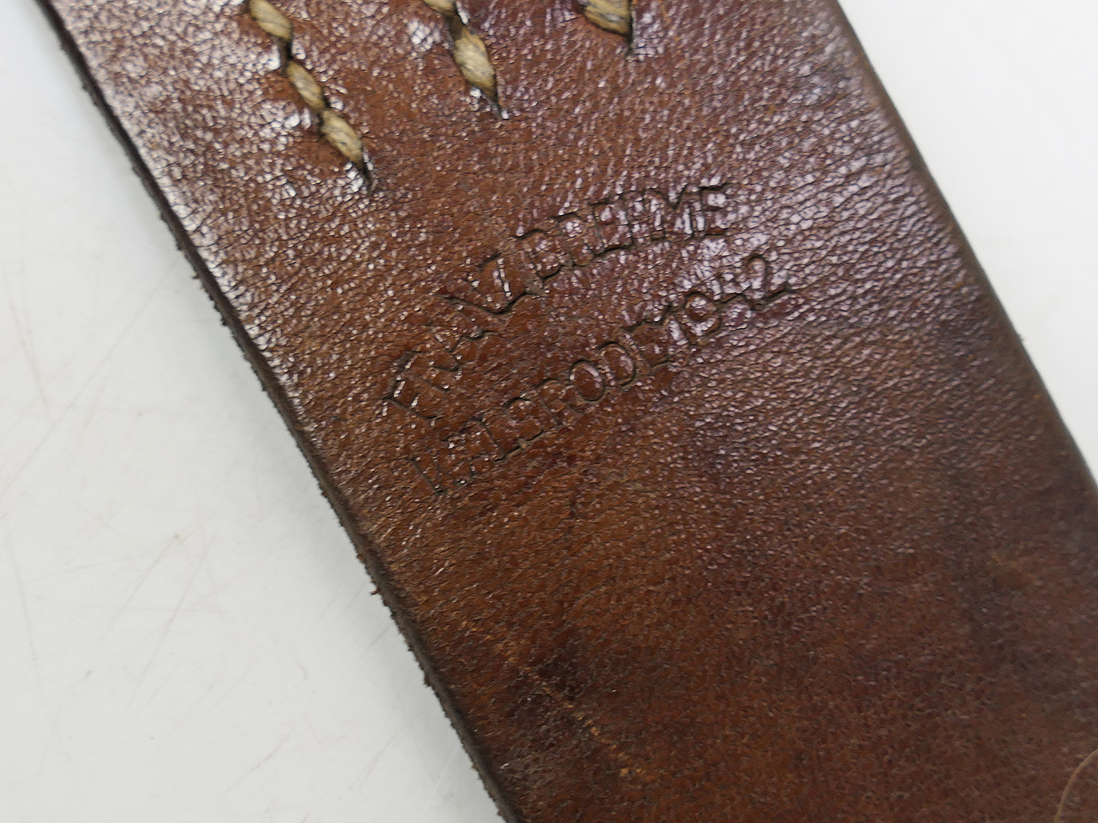 Einzelstück - Wehrmacht Original Y-Riemen Leder Koppeltragegestell Franz Brehme 1942 Top!  COLLECTION