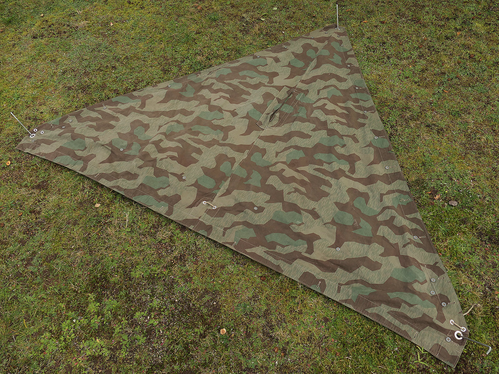 Wehrmacht Original Zeltplane M31 splittertarn Zeltbahn Tarnzeltbahn COLLECTION BATTLE WORN