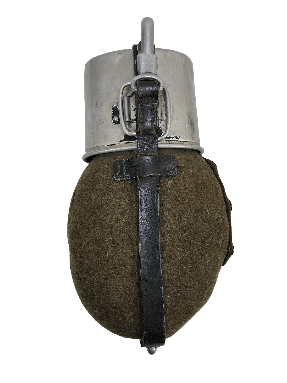 Wehrmacht Feldflasche ESB40 mit Original Alu Becher WAL39  COLLECTION BATTLE WORN