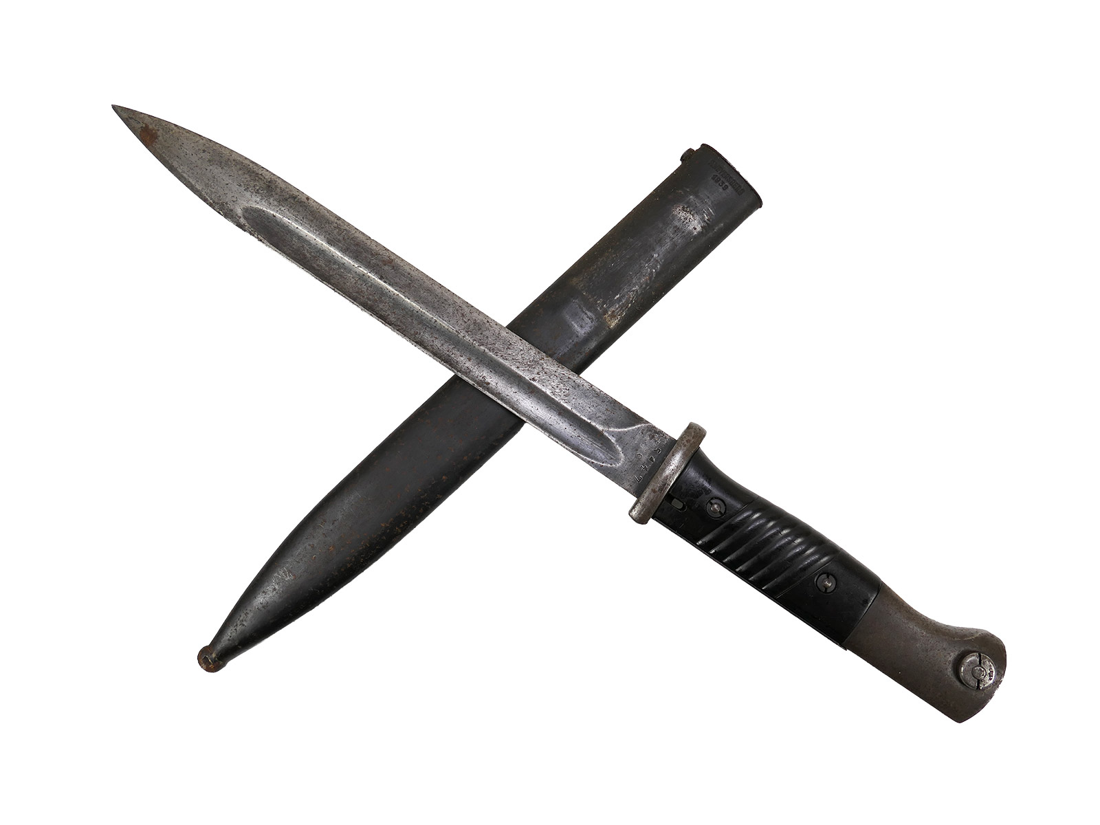 Wehrmacht Bajonett M84/98 Jos Corts 1940 Karabiner K98 / Seitengewehr mit Scheide BATTLE WORN