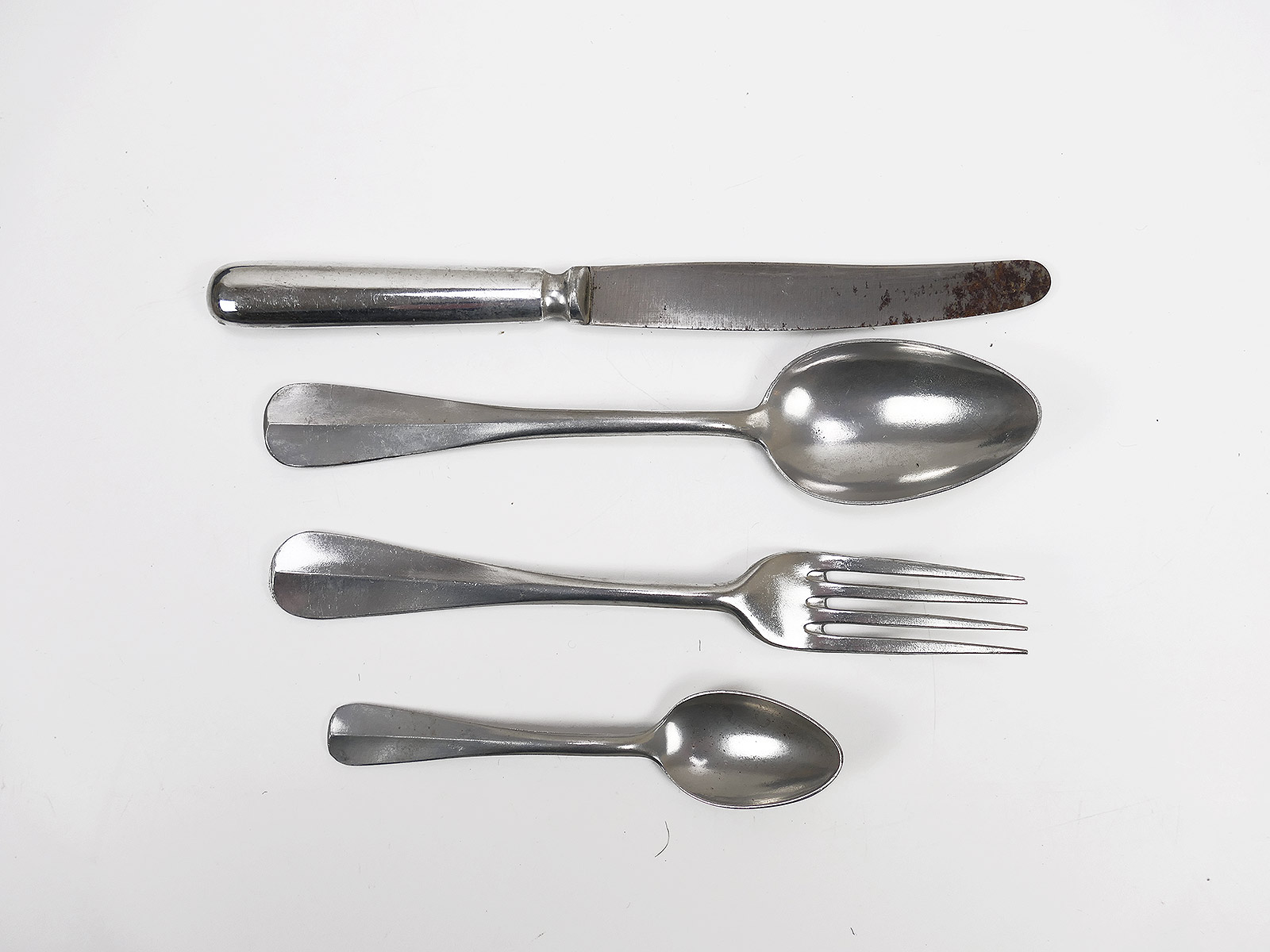 Set Kantinenbesteck Messer Gabel Löffel Kaffeelöffel Geschirr Kantine Besteck (4-teilig)