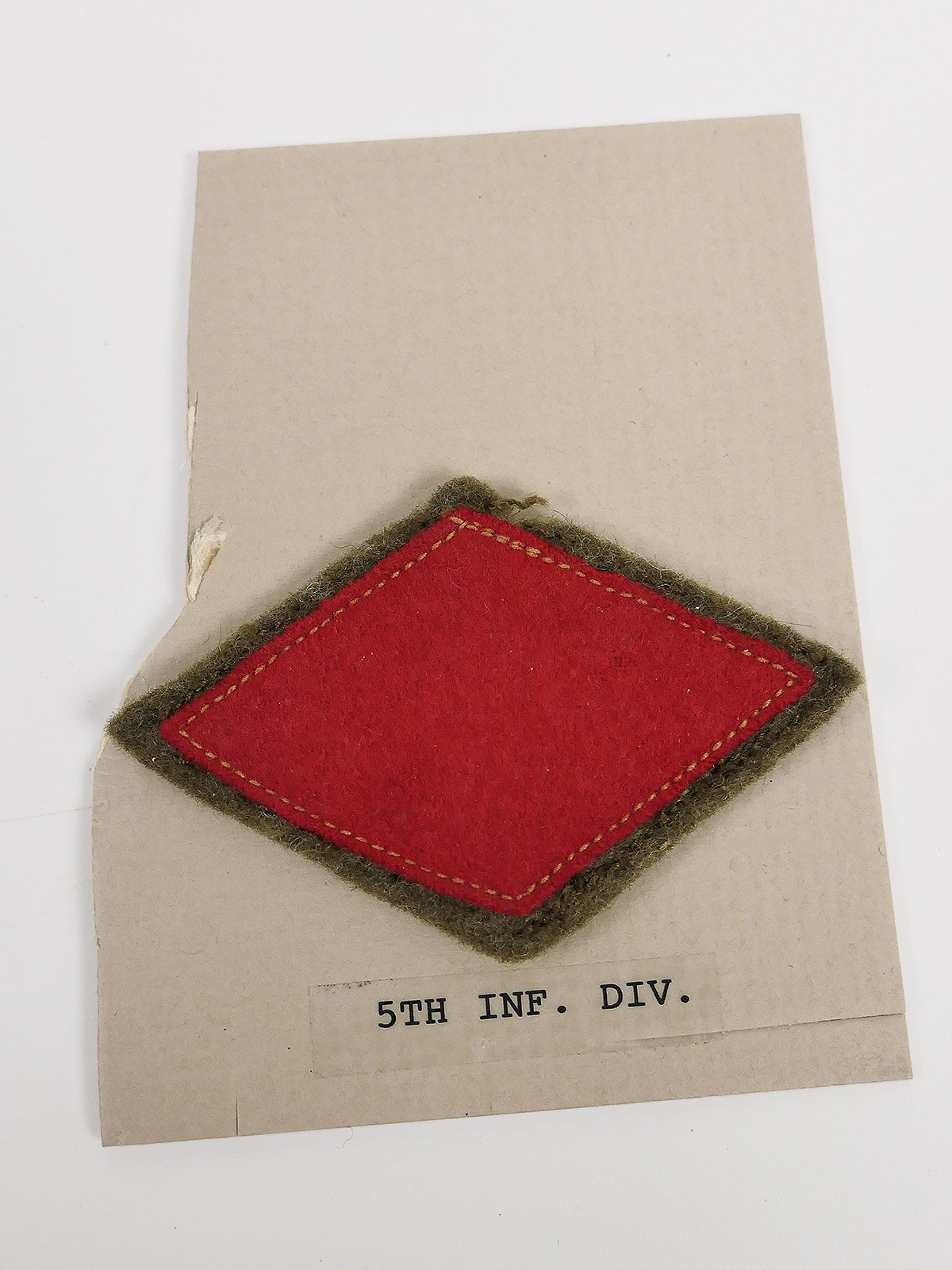 Original US ARMY WW1 Infanterie Divisionsabzeichen Patch - 5th Infantry Division Abzeichen