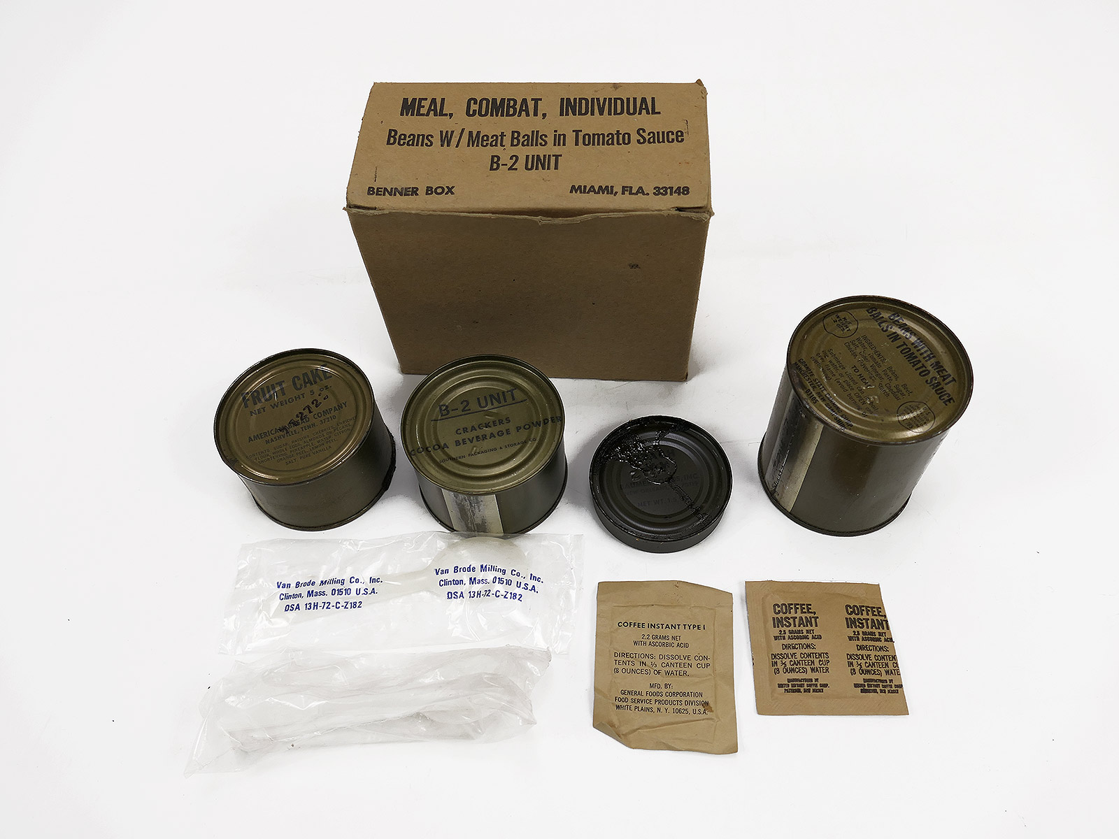 #2/ US Army Vietnam GI Ration Meal Combat Individual B-2 Unit Dosen 