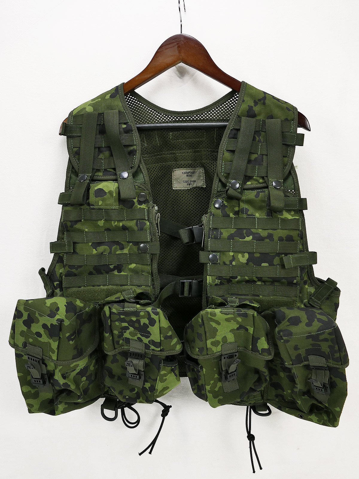 #C Dänische CQC Kampfmittelweste M/05 Kampvest Vest Weste Dänemark flecktarn