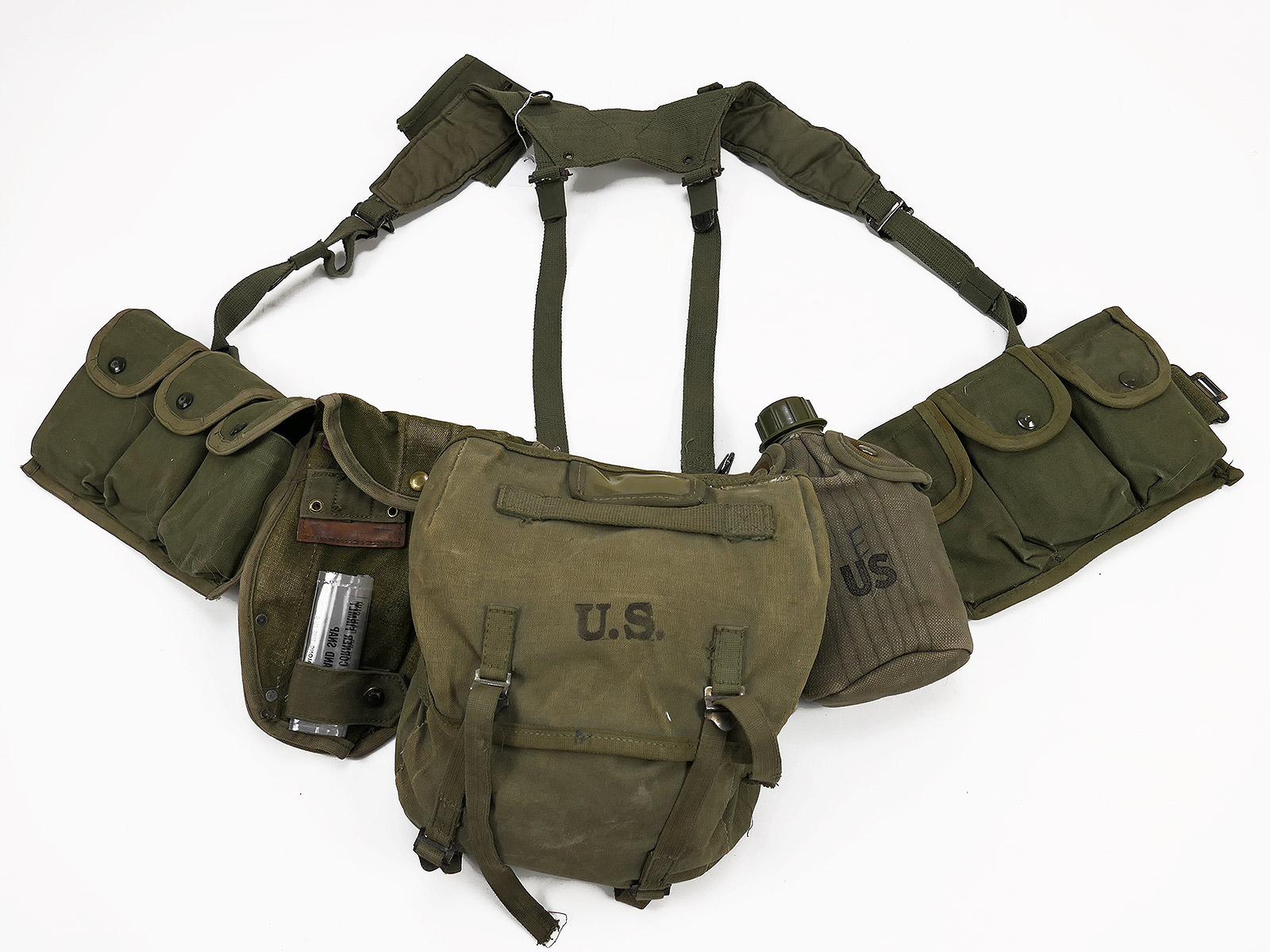 #LL/ Vietnam Sturmgepäck M-1956 Pack - Pistol Belt Bags Mag Pouches Buttpack Suspenders
