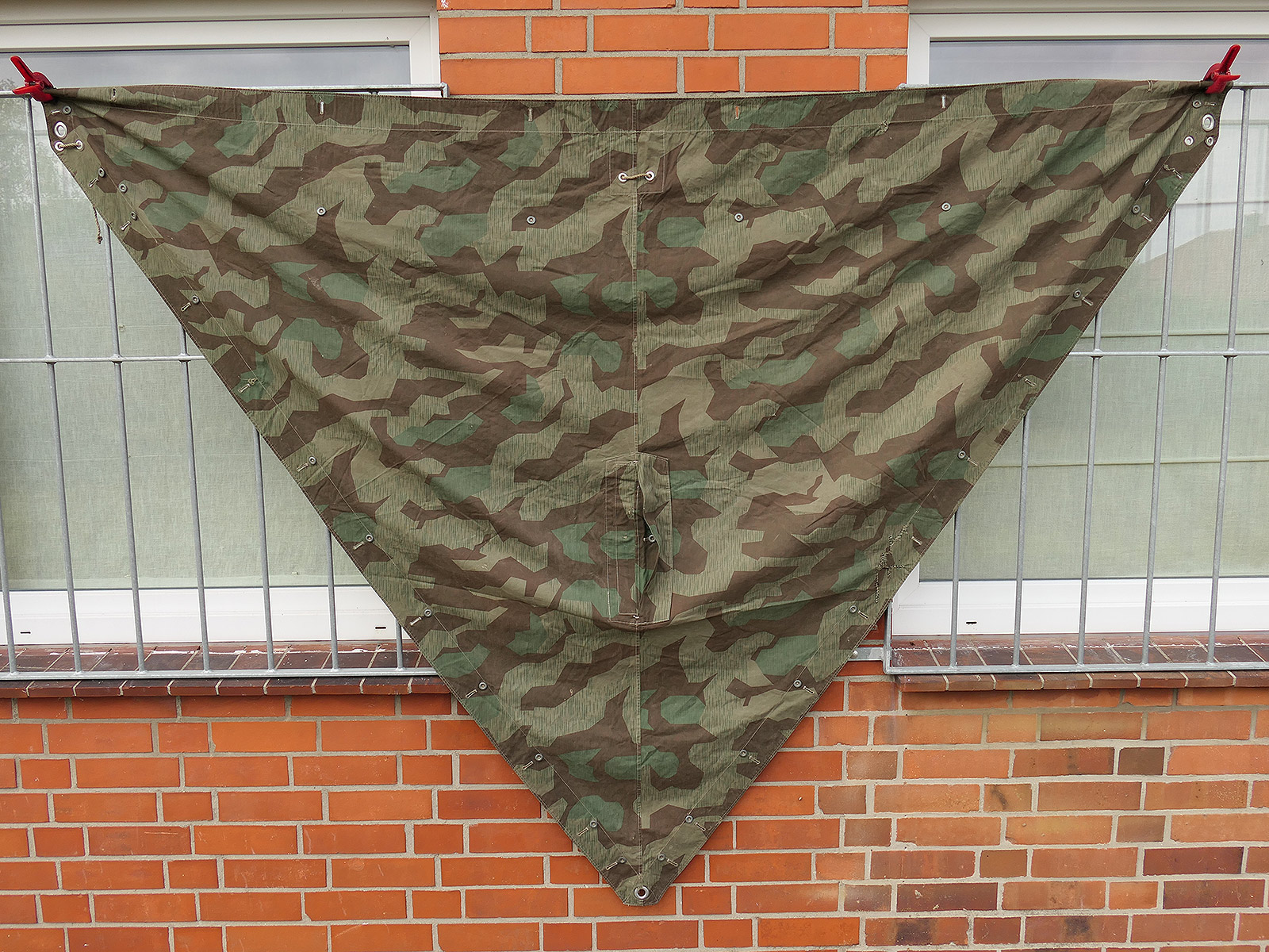 Wehrmacht Original Zeltplane M31 splittertarn Zeltbahn Tarnzeltbahn COLLECTION BATTLE WORN