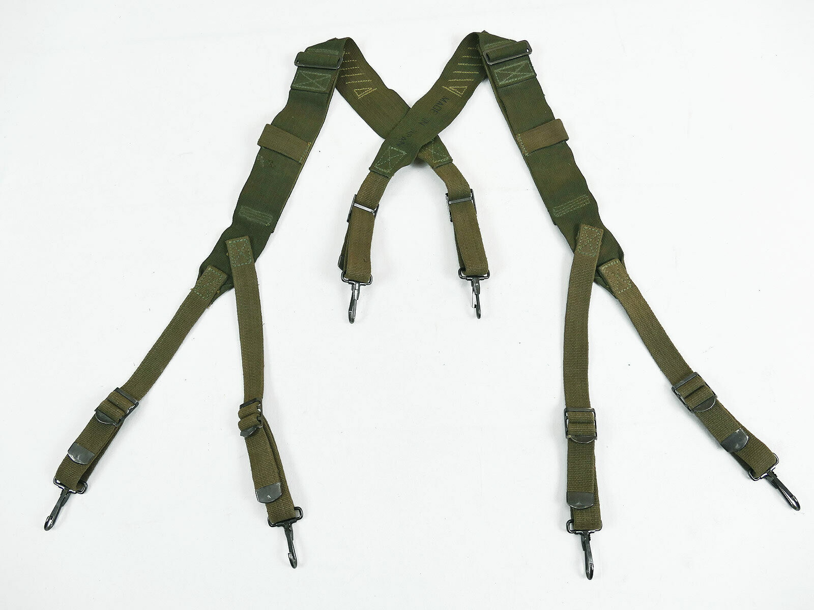 TOP ORIGINAL US ARMY WW2 M1945 SUSPENDERS Koppeltragehilfe MADE IN JAPAN