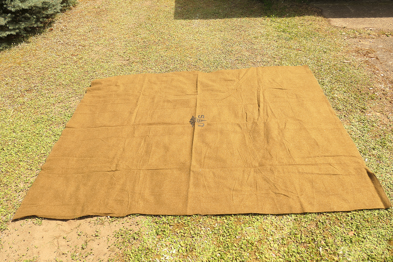 US Army Wool virgin Blanket Oliv Drab Aesculab US Wolldecke 1951