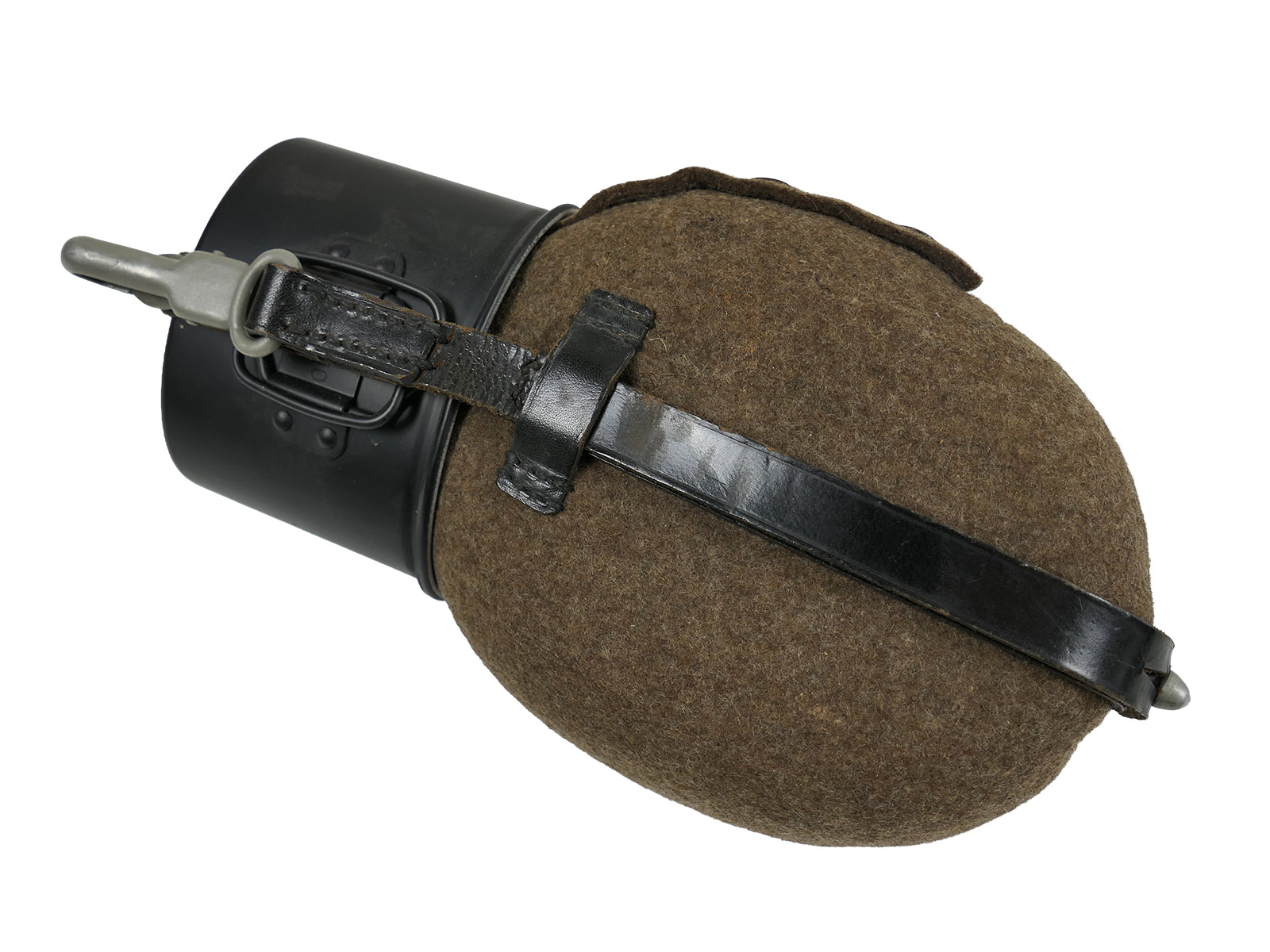 Wehrmacht Feldflasche SKN39 mit Alu Becher COLLECTION BATTLE WORN