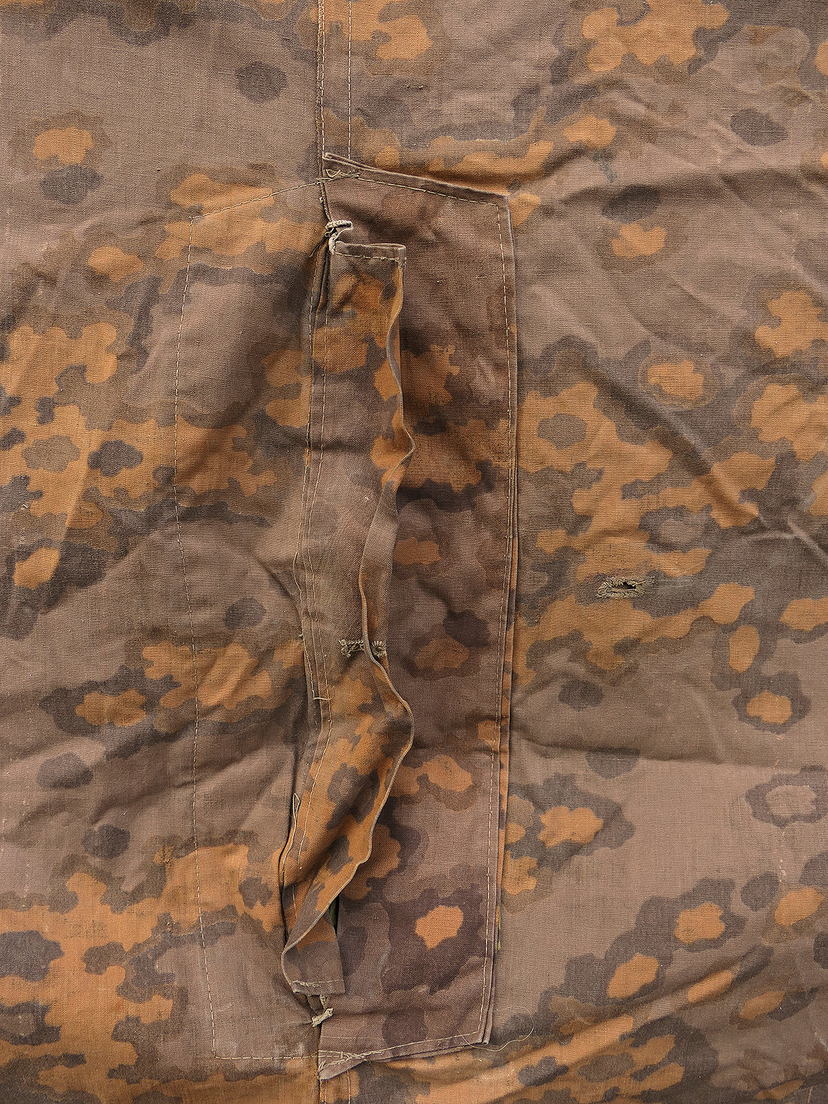#B/ Waffen SS Original Zeltplane Eichenlaub Zeltbahn Tarnzeltbahn BATTLE WORN