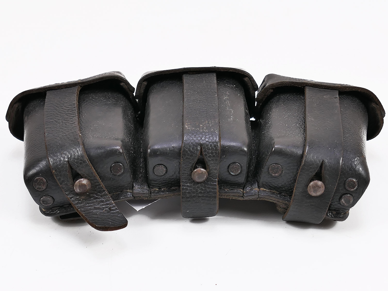 Einzelstück - Wehrmacht K98 3er Patronentasche schwarz ORIGINAL Rbnr. COLLECTION