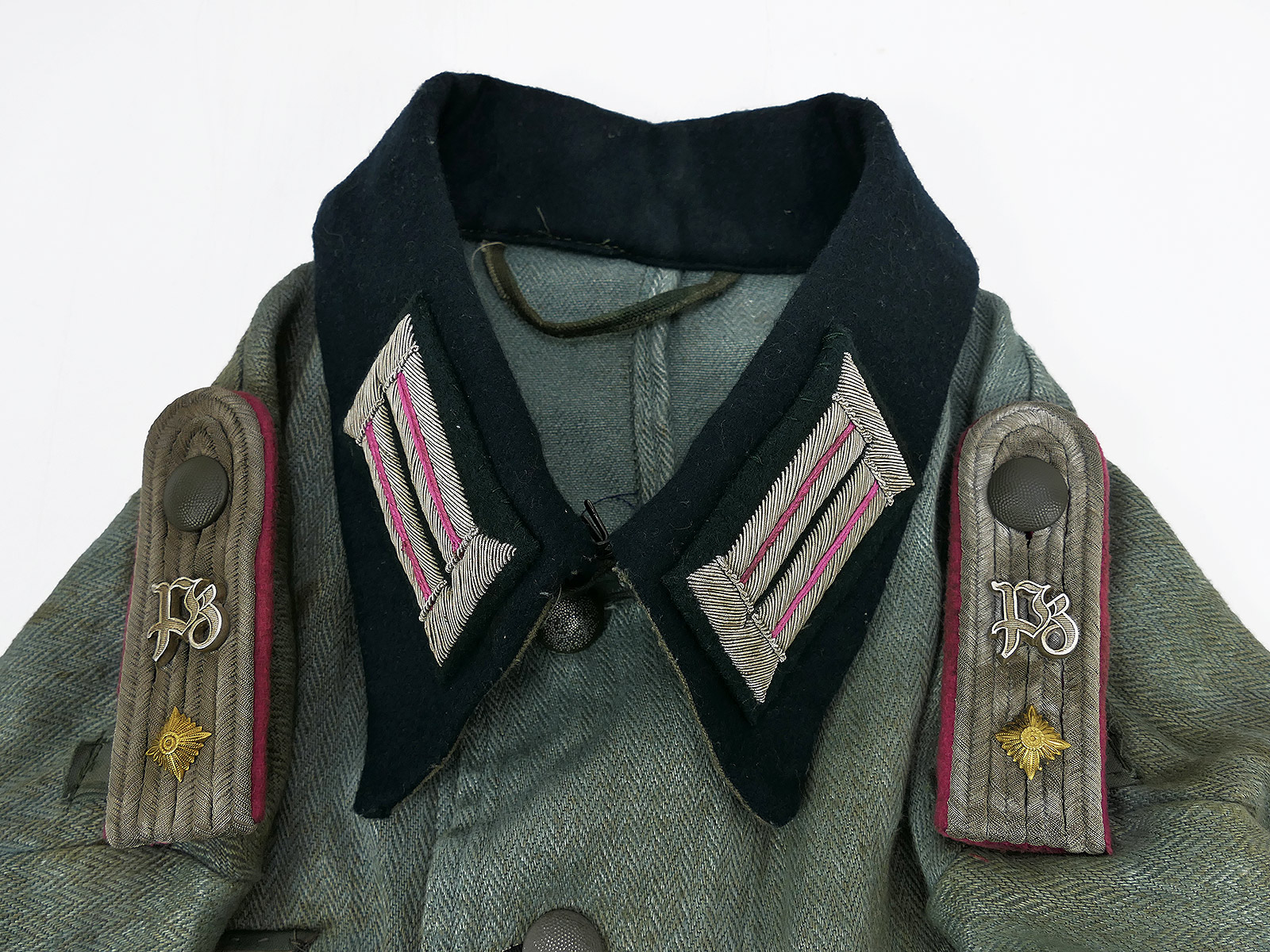Wehrmacht M41 Offiziers Sommer Feldbluse Uniform Oberleutnant Panzerzug COLLECTION BATTLE WORN