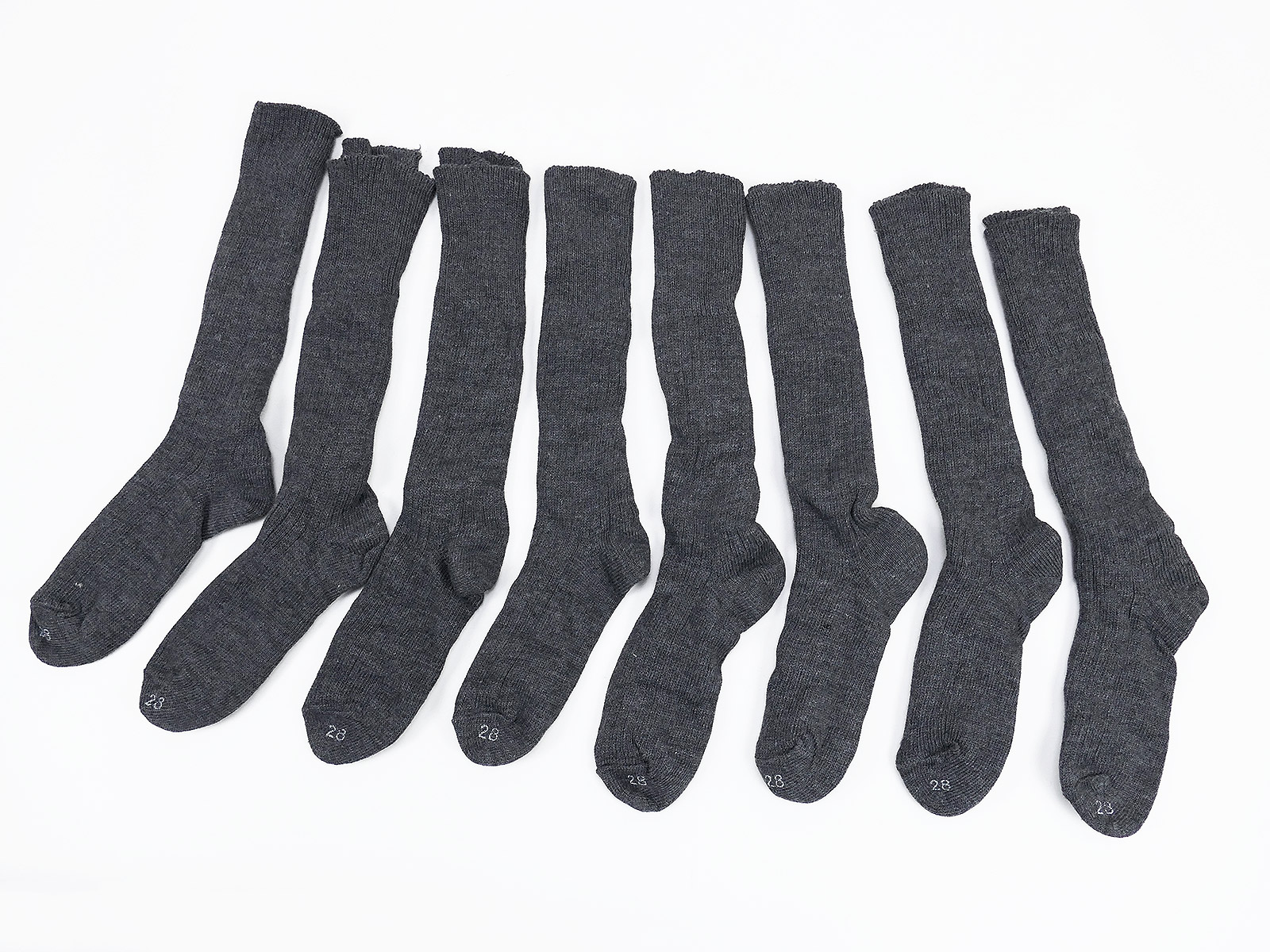 P1534864 1x Paar Wehrmacht Wollsocken Stiefelsocke Socken Strümpfe feldgrau Gr.II / 28 (43/44)