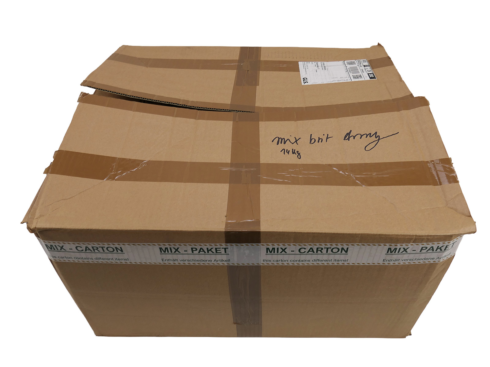 Flohmarktkiste 14kg Miliaria Konvolut British Army Taschen Ersatzteile Bekleidung Ausrüstung Mützen ANSEHEN