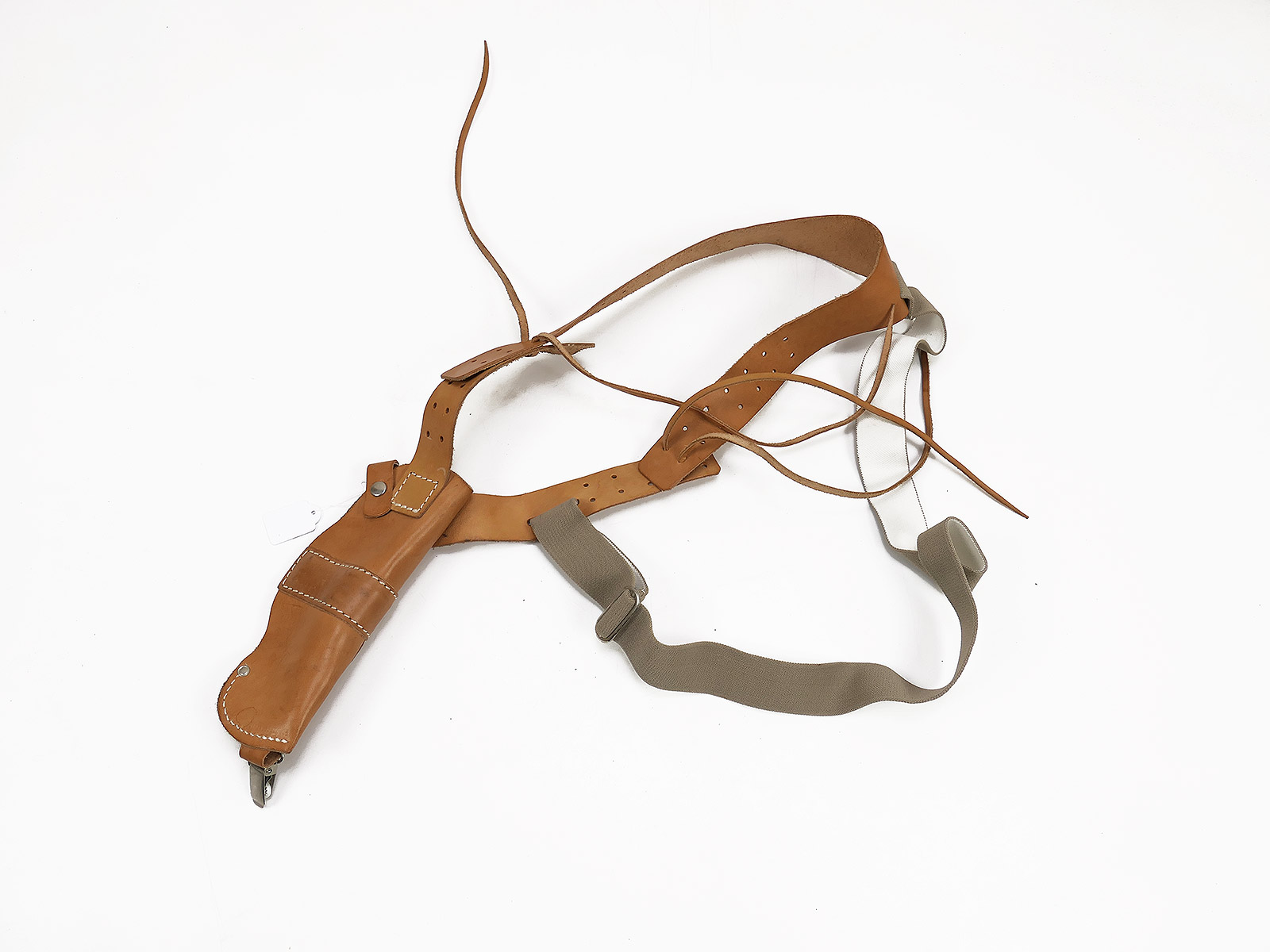 Originales NVA Schulterholster DDR Militär Dienst Pistole Leder Holster mit Schulterriemen