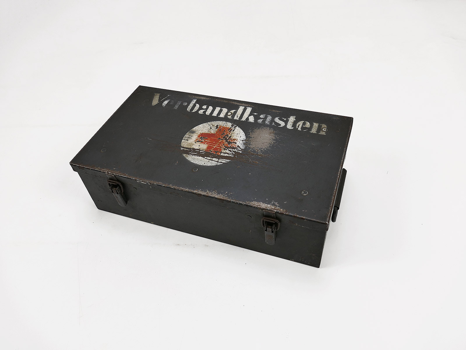 Wehrmacht Luftwaffe Rotkreuz Verbandkasten Erste Hilfe Kasten mit Inhalt KFZ VW82 VW166 Gespann Kübelwagen Kettenkrad