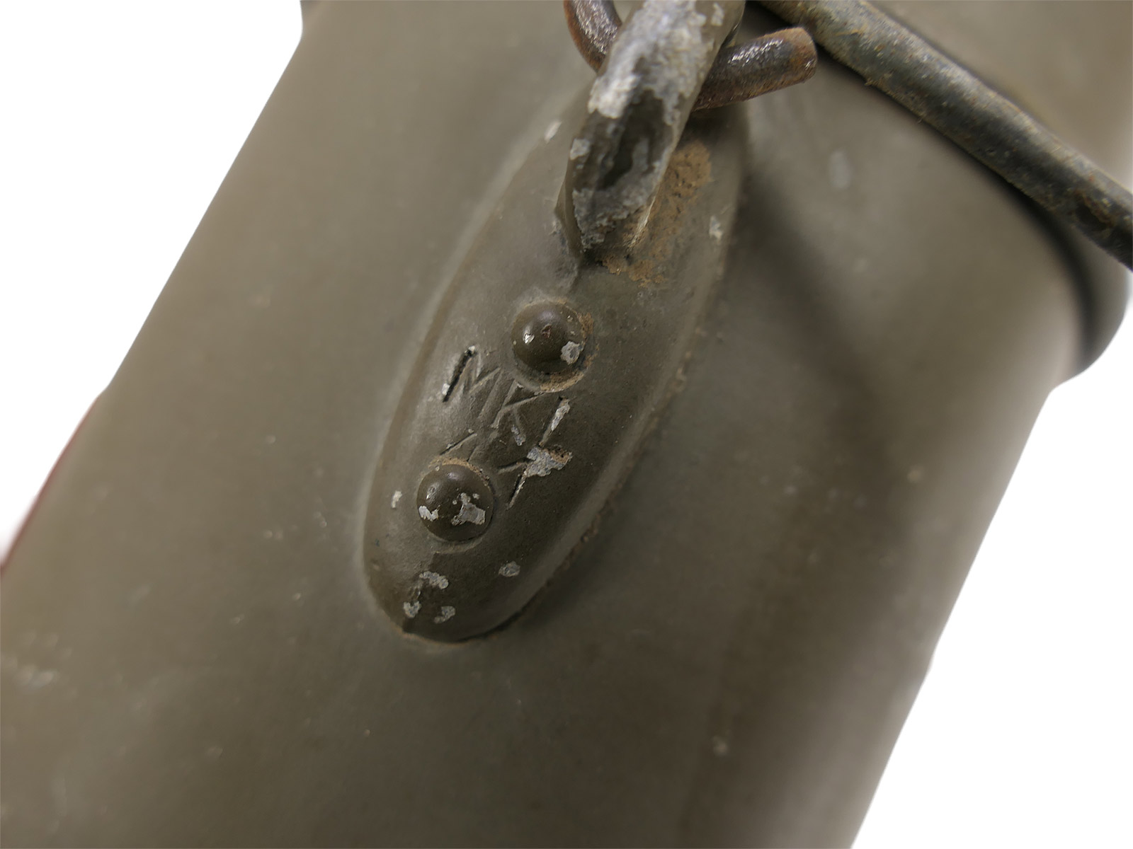 Kochgeschirr Wehrmacht Hersteller MKL 41 mit 95% Originallack zusammengehörig + Leder Riemen COLLECTION