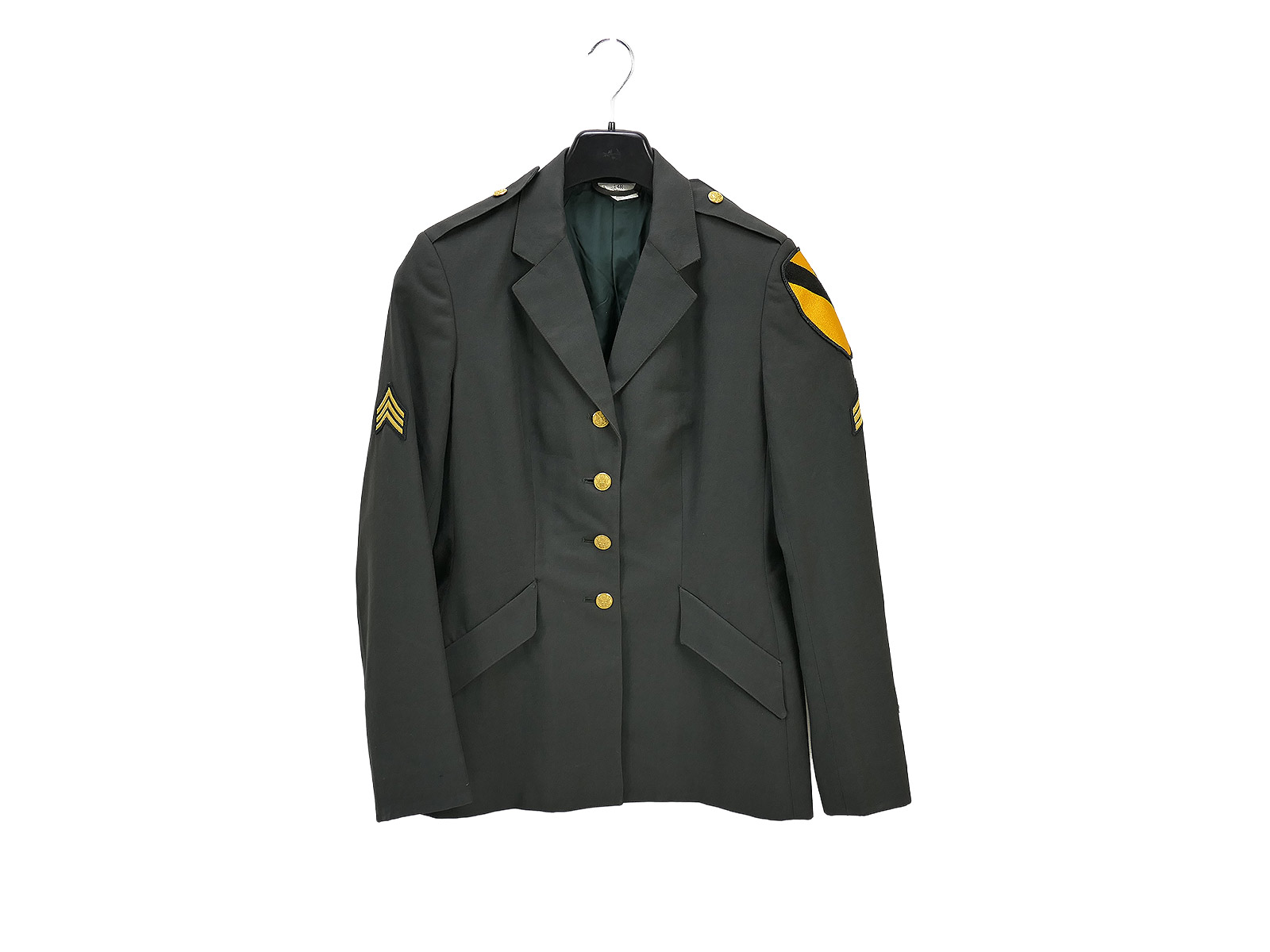 US ARMY Coat Woman`s  Serge AG-344 Size 14 Classic Green Service Dress 1st Cav Uniform Frauen