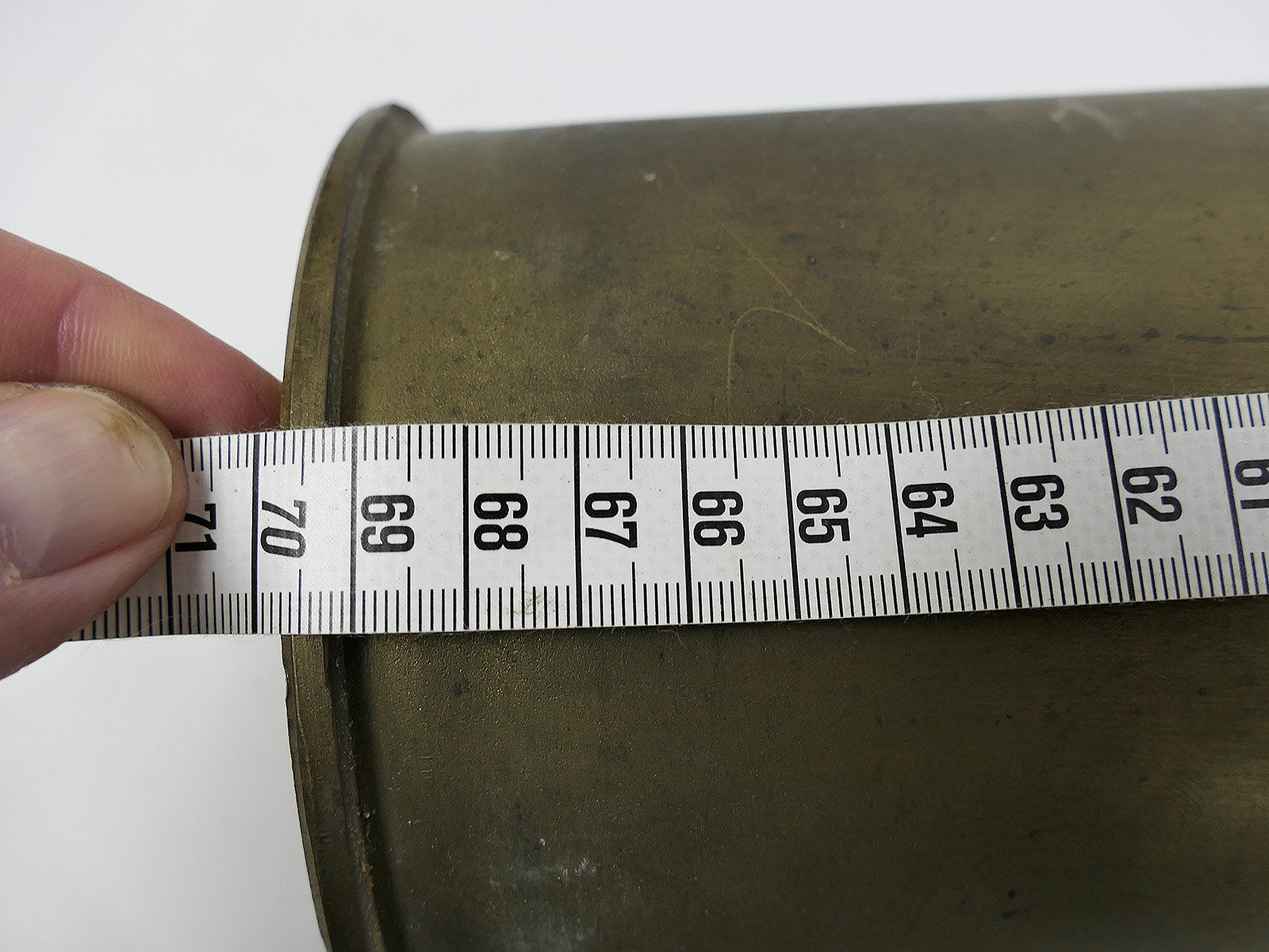 Original Munitionshülse 105mm Messing Hülse Kartusche Panzer 8.5kg Deko Schirmständer COLLECTION