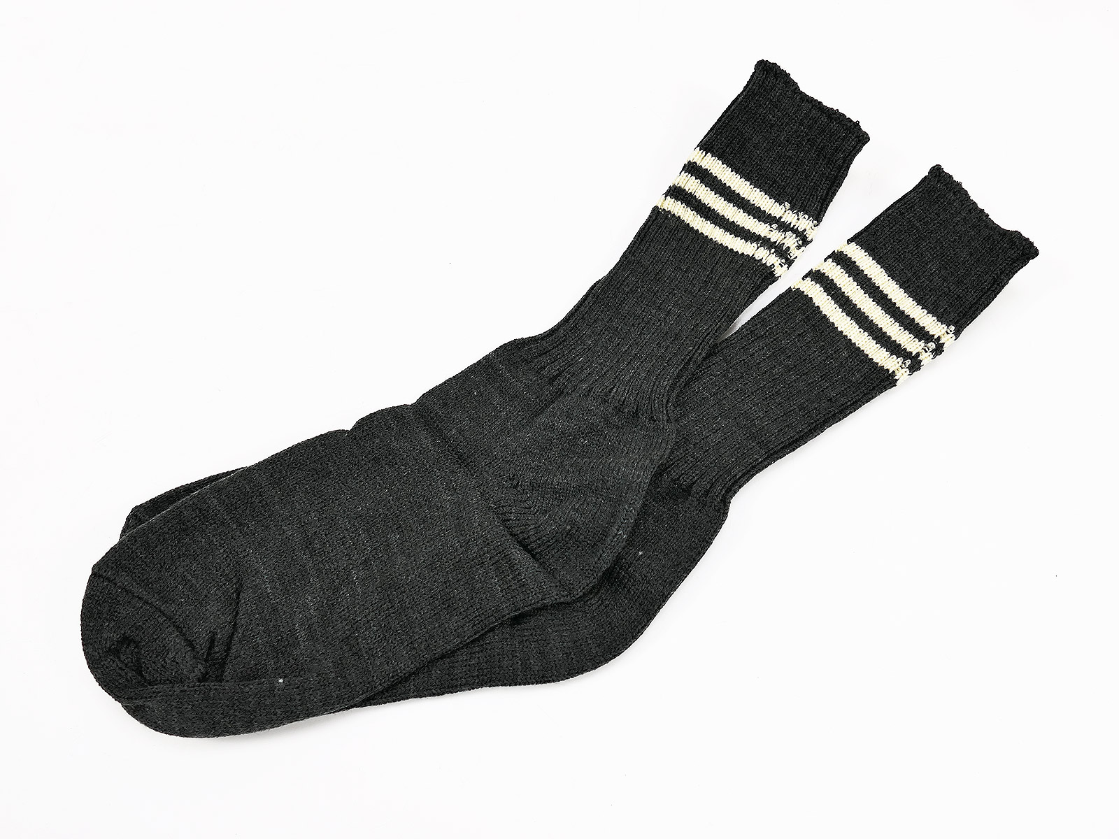 Wehrmacht Wollsocken Stiefelsocke Socken feldgrau mit Größenring III Gr.3 (45/46)