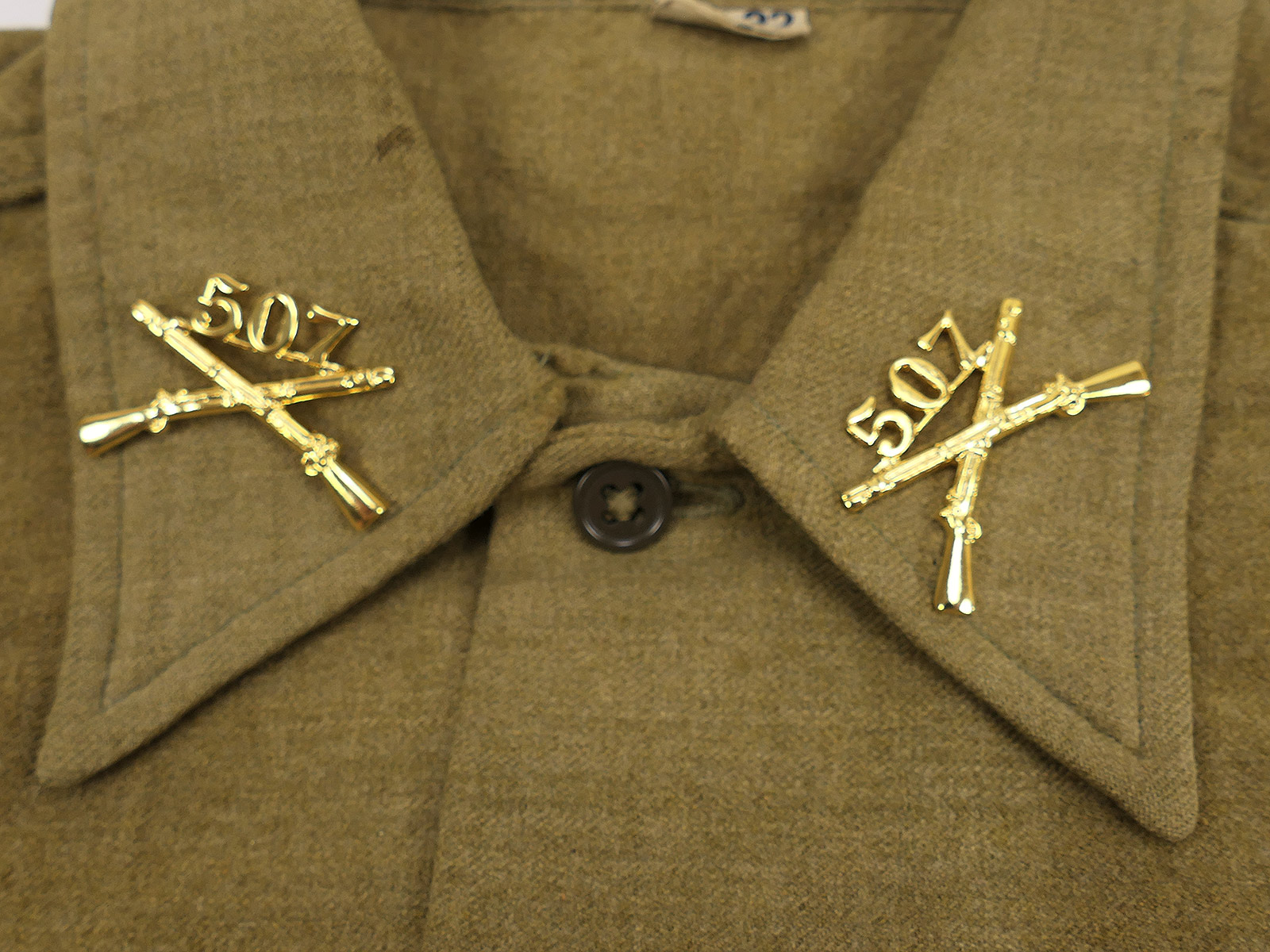 US Army 507th Parachute Infantry PIR BOS officer branch of service Kragenabzeichen Insignia