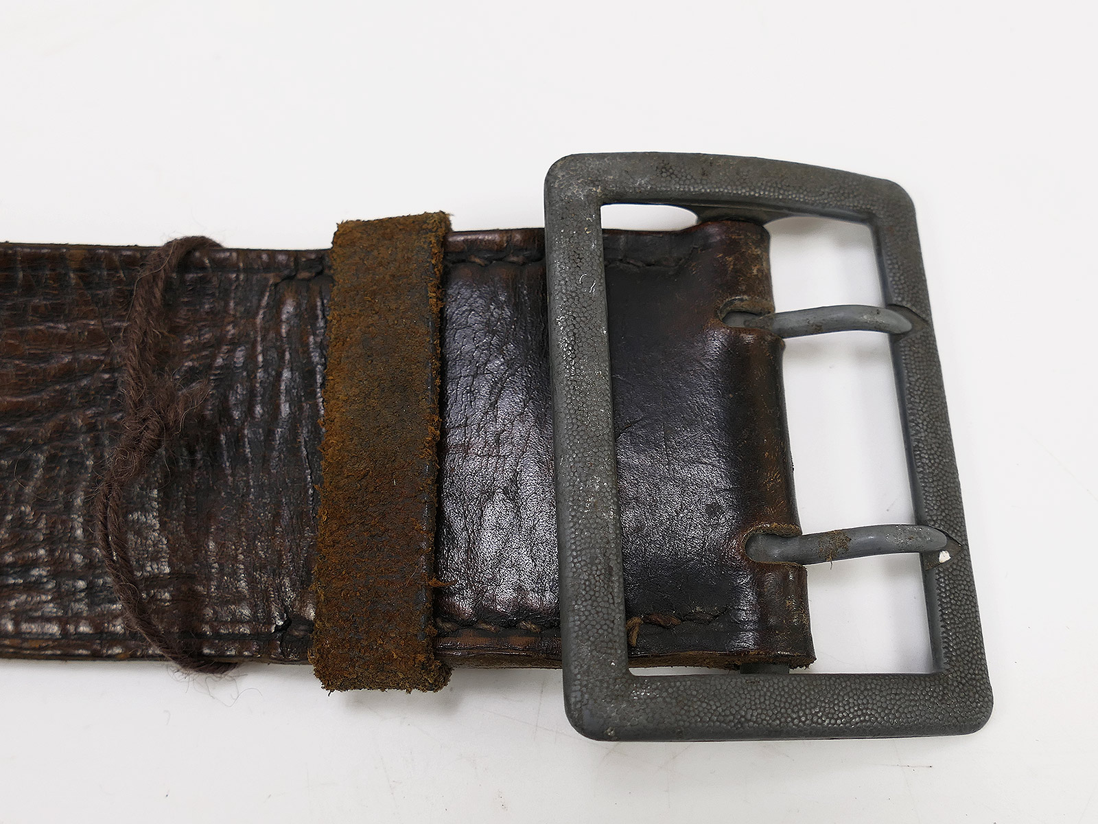 EINZELSTÜCK Vintage Assmann Zweidornkoppel Leibriemen 47mm Koppelriemen Lederkoppel 110cm