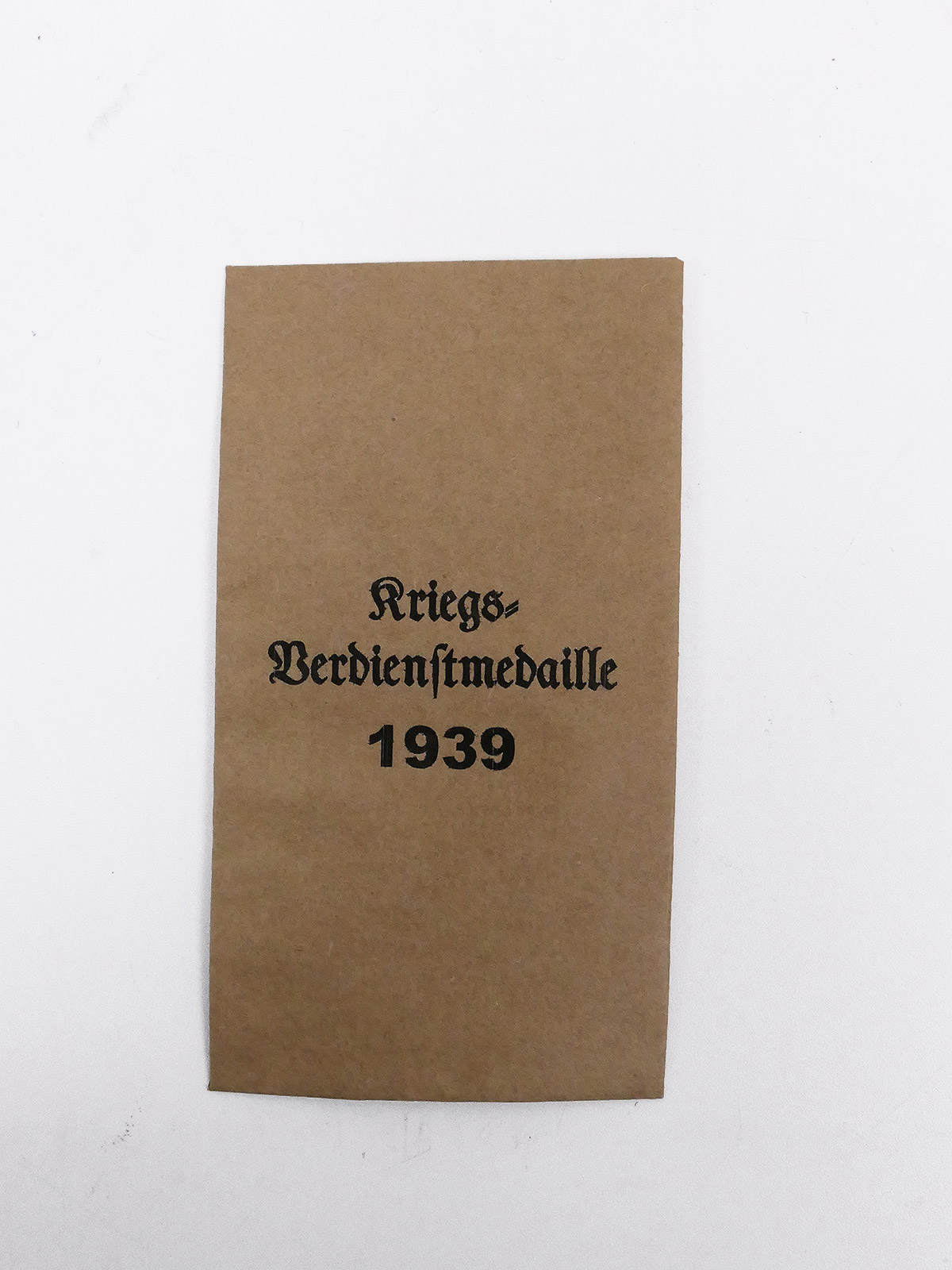 Verleihungstüte für Orden + Auszeichnungen - Kriegsverdienstmedaille 1939