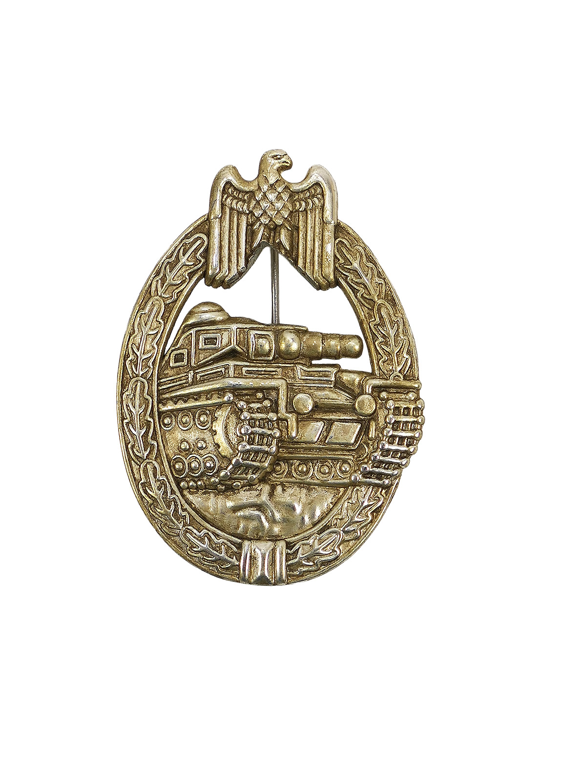 Wehrmacht Panzerkampfabzeichen Silber ENTNAZIFIZIERT